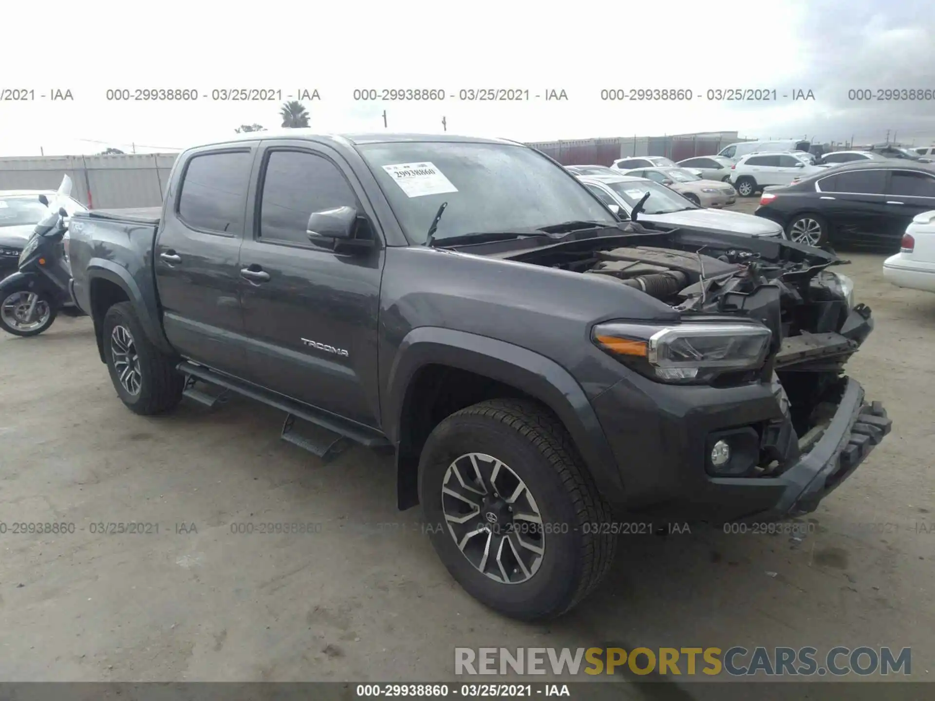 1 Photograph of a damaged car 3TMCZ5AN0LM311715 TOYOTA TACOMA 4WD 2020