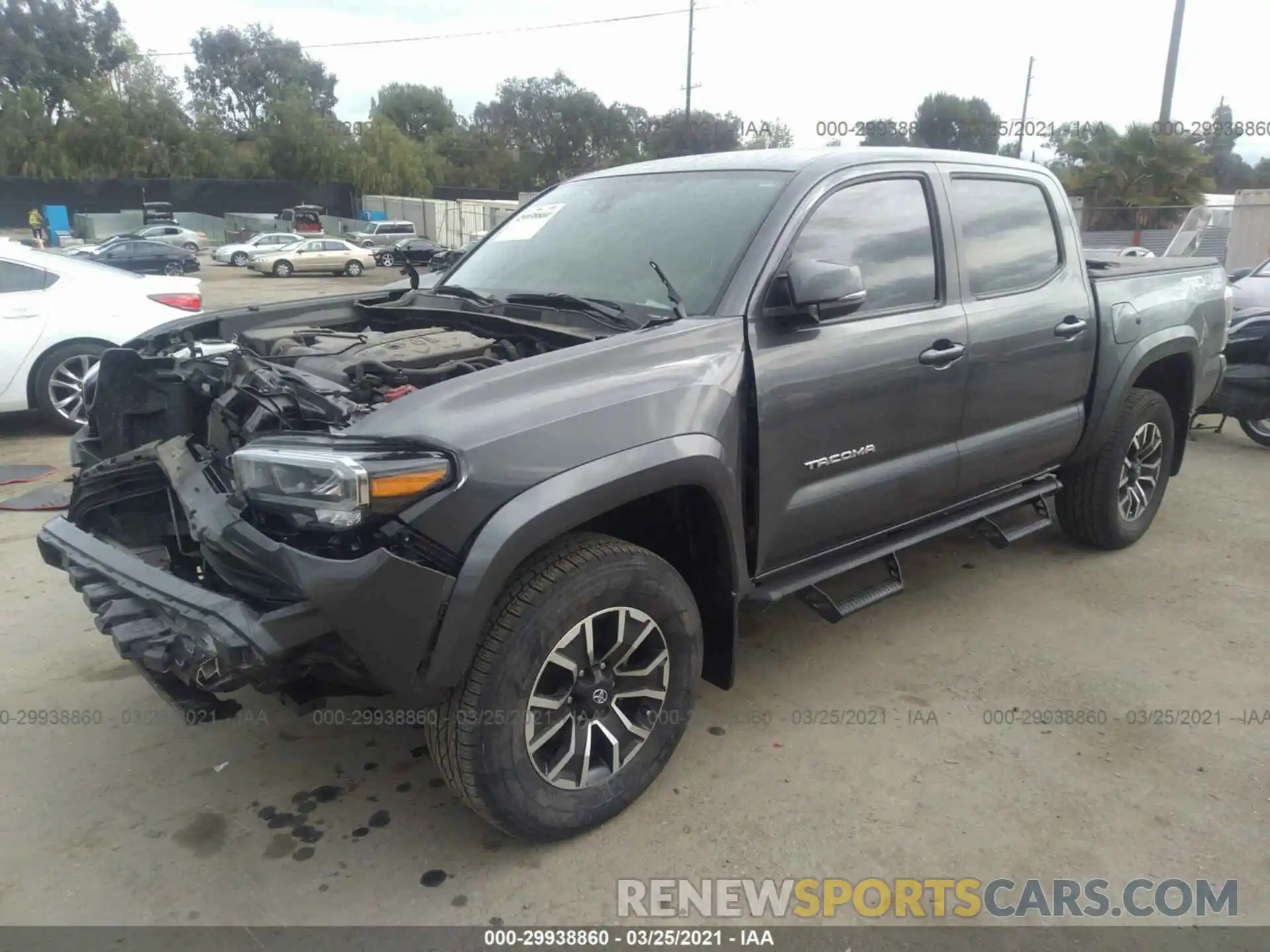 2 Photograph of a damaged car 3TMCZ5AN0LM311715 TOYOTA TACOMA 4WD 2020