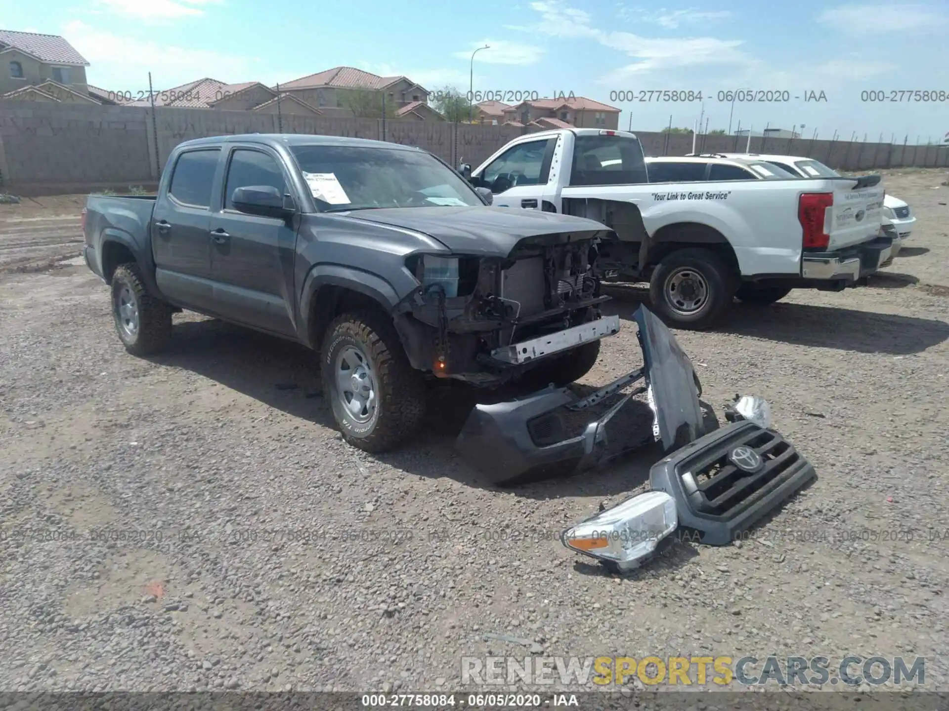 1 Photograph of a damaged car 3TMCZ5AN0LM316459 TOYOTA TACOMA 4WD 2020