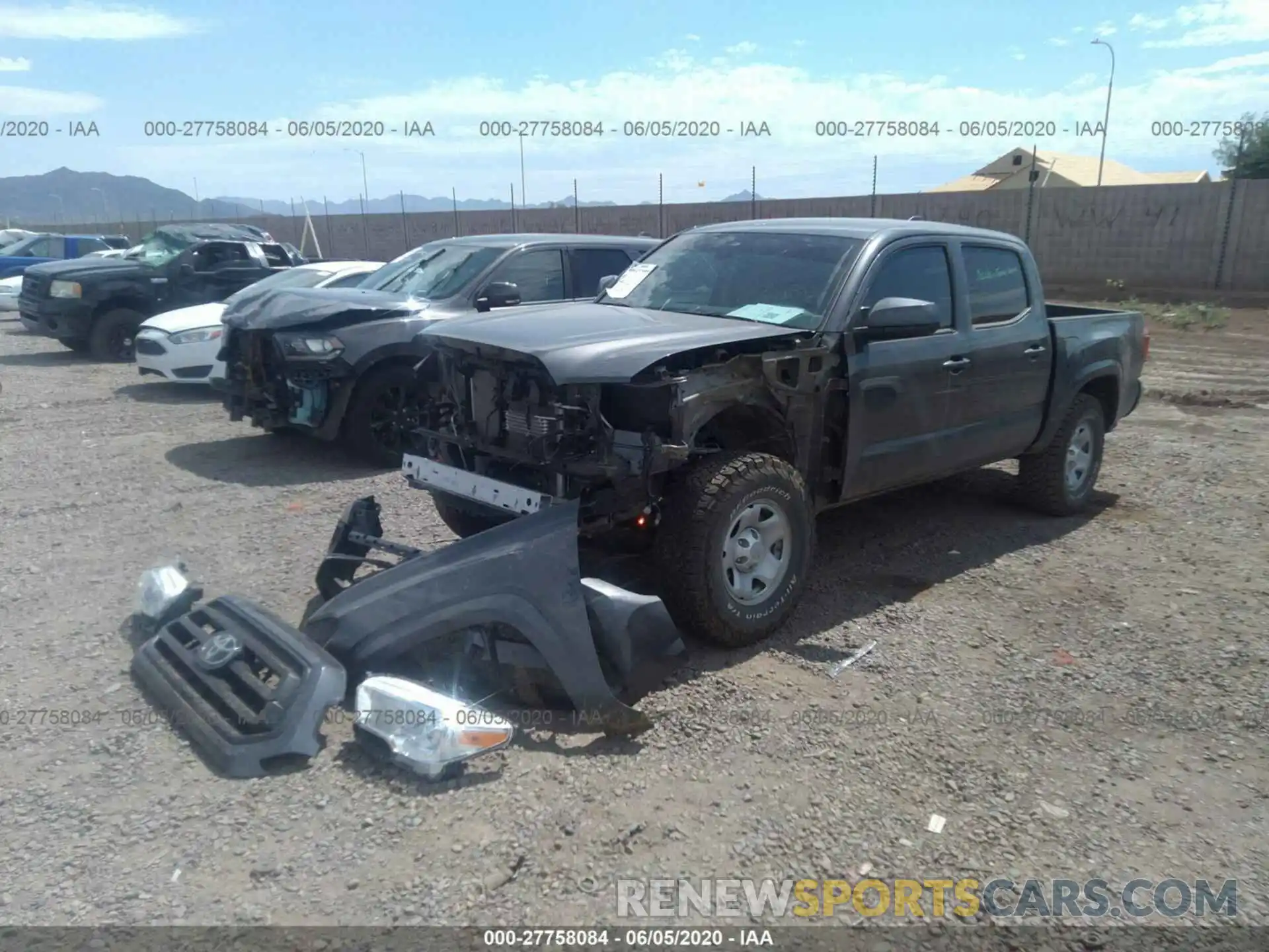 2 Photograph of a damaged car 3TMCZ5AN0LM316459 TOYOTA TACOMA 4WD 2020