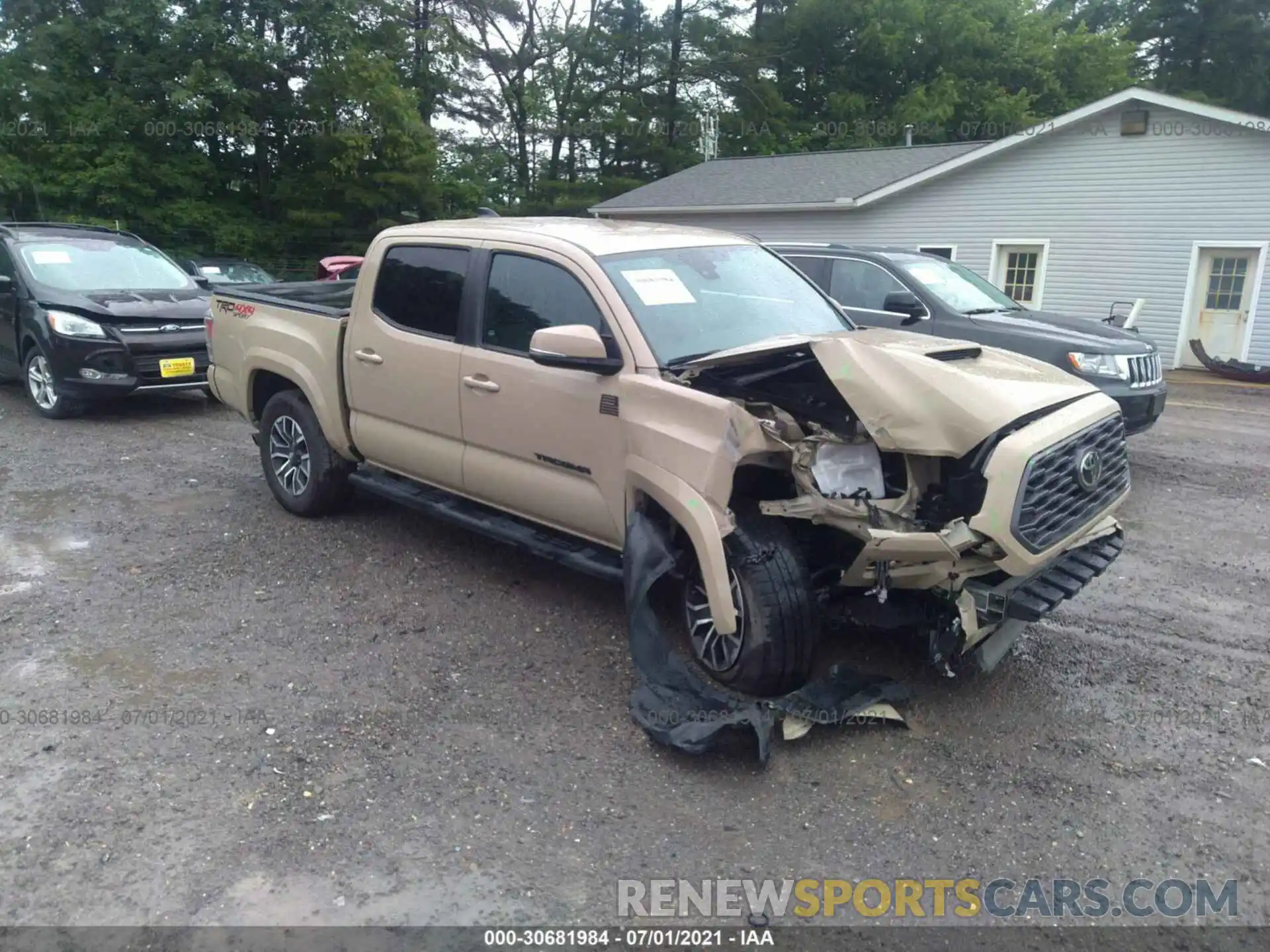 1 Photograph of a damaged car 3TMCZ5AN0LM322519 TOYOTA TACOMA 4WD 2020