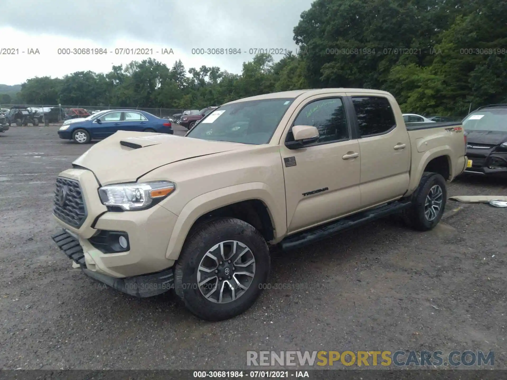 2 Photograph of a damaged car 3TMCZ5AN0LM322519 TOYOTA TACOMA 4WD 2020