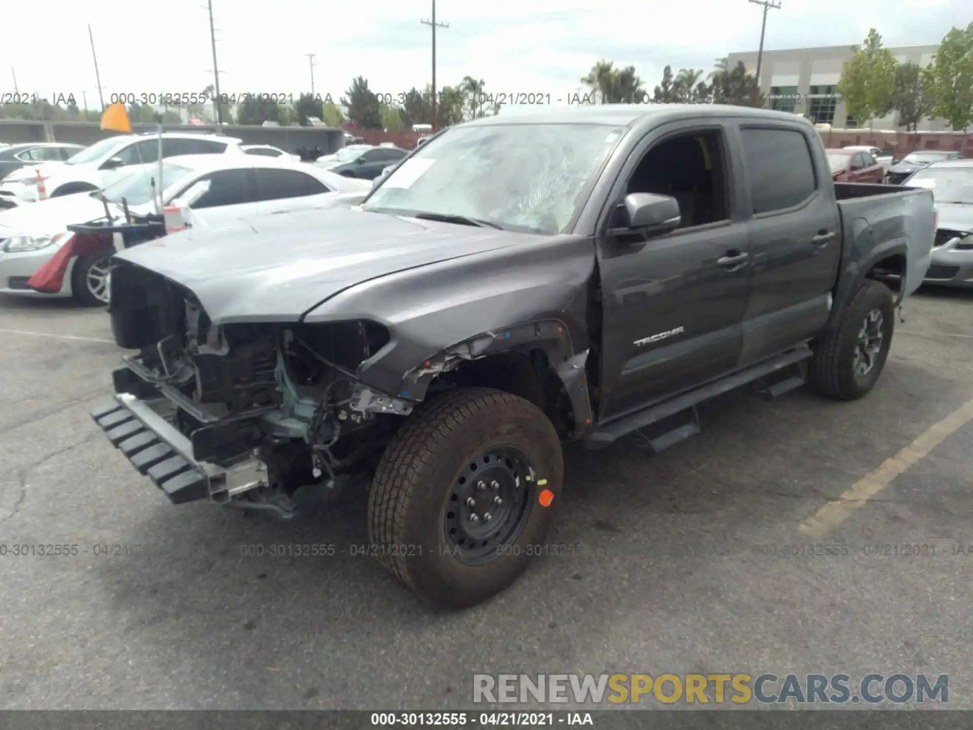 2 Photograph of a damaged car 3TMCZ5AN0LM323654 TOYOTA TACOMA 4WD 2020