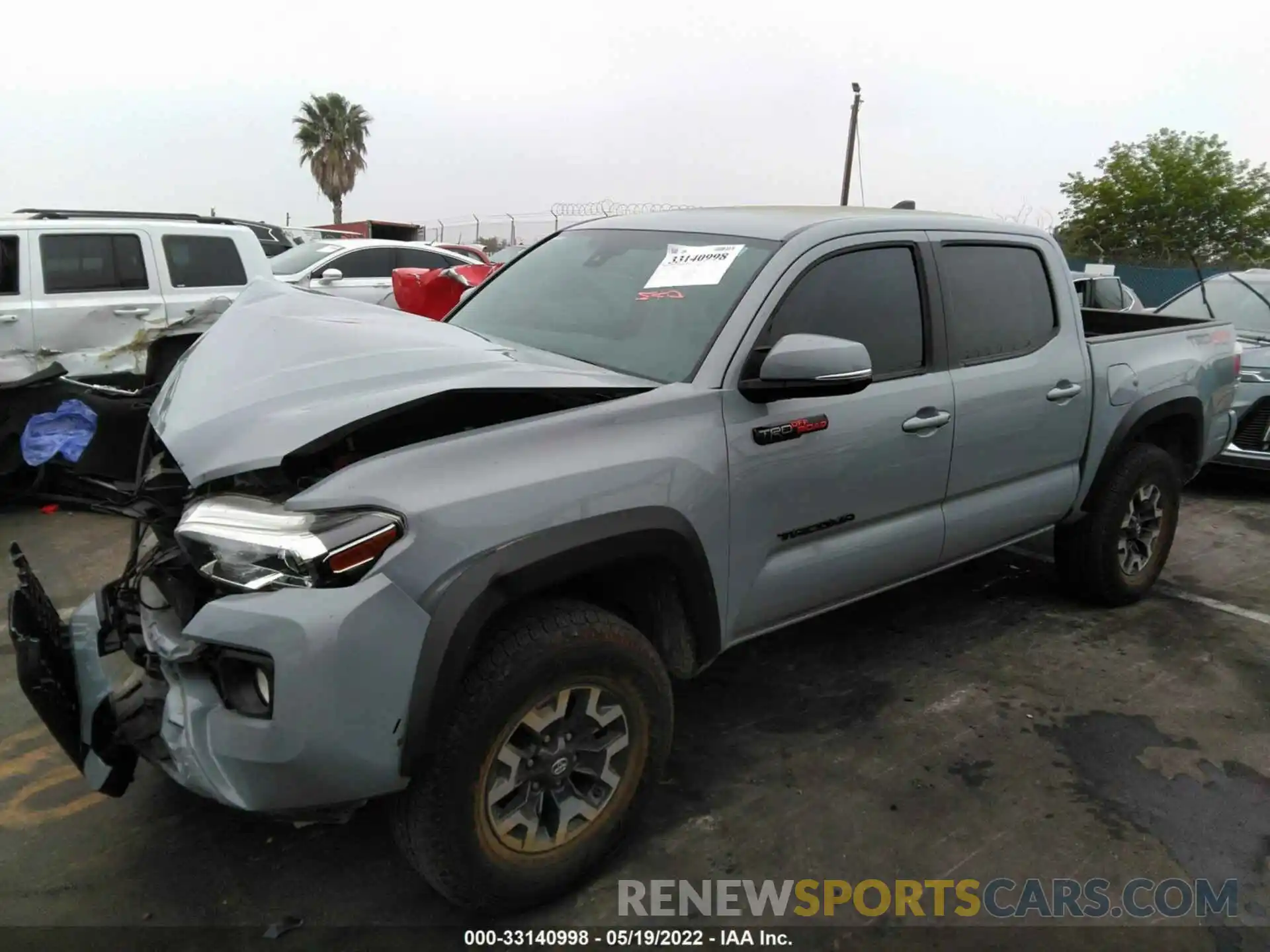 2 Photograph of a damaged car 3TMCZ5AN1LM321492 TOYOTA TACOMA 4WD 2020