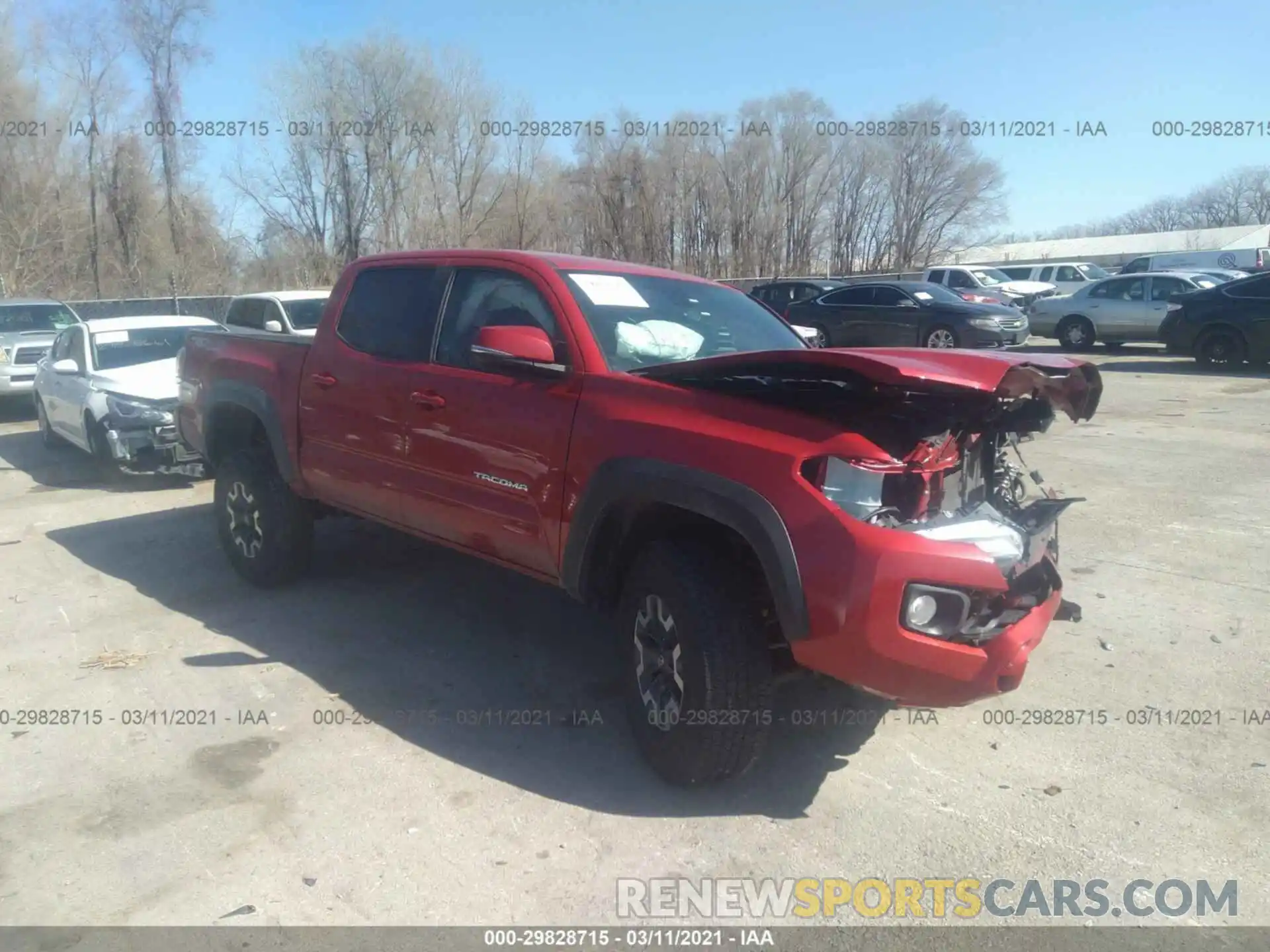 1 Photograph of a damaged car 3TMCZ5AN1LM331679 TOYOTA TACOMA 4WD 2020