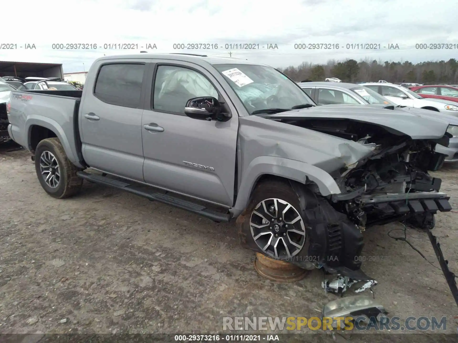 1 Photograph of a damaged car 3TMCZ5AN1LM349471 TOYOTA TACOMA 4WD 2020