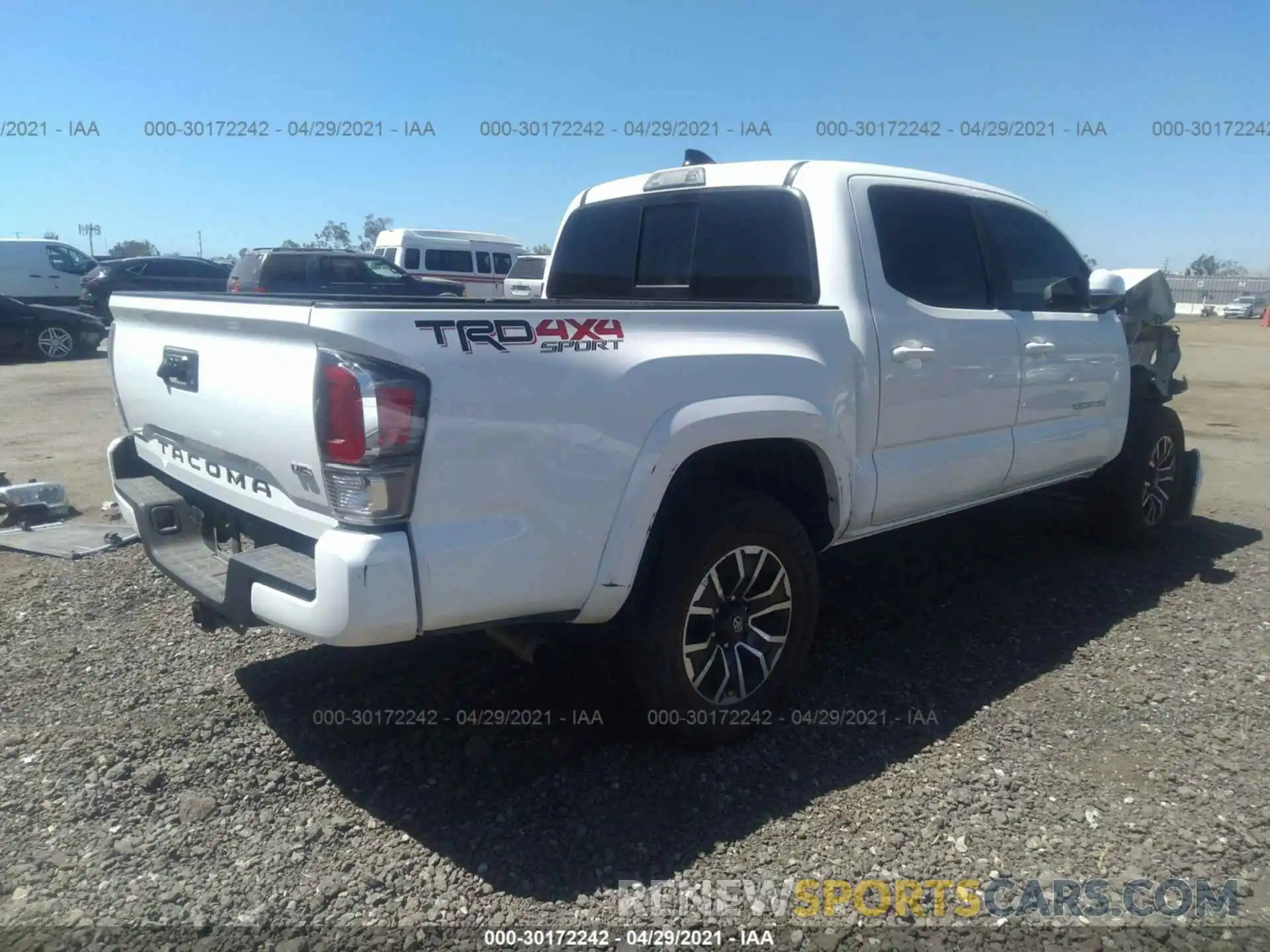 4 Photograph of a damaged car 3TMCZ5AN1LM352905 TOYOTA TACOMA 4WD 2020