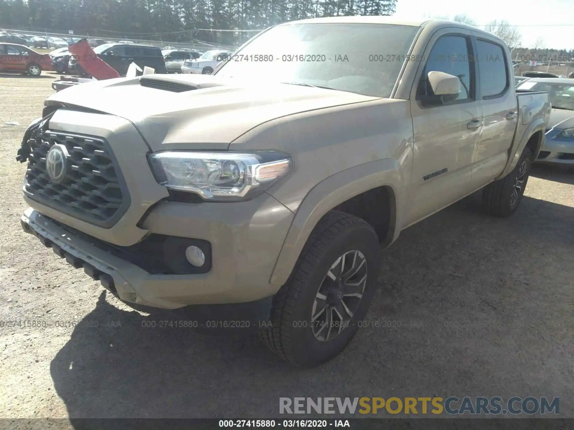 2 Photograph of a damaged car 3TMCZ5AN2LM296604 TOYOTA TACOMA 4WD 2020