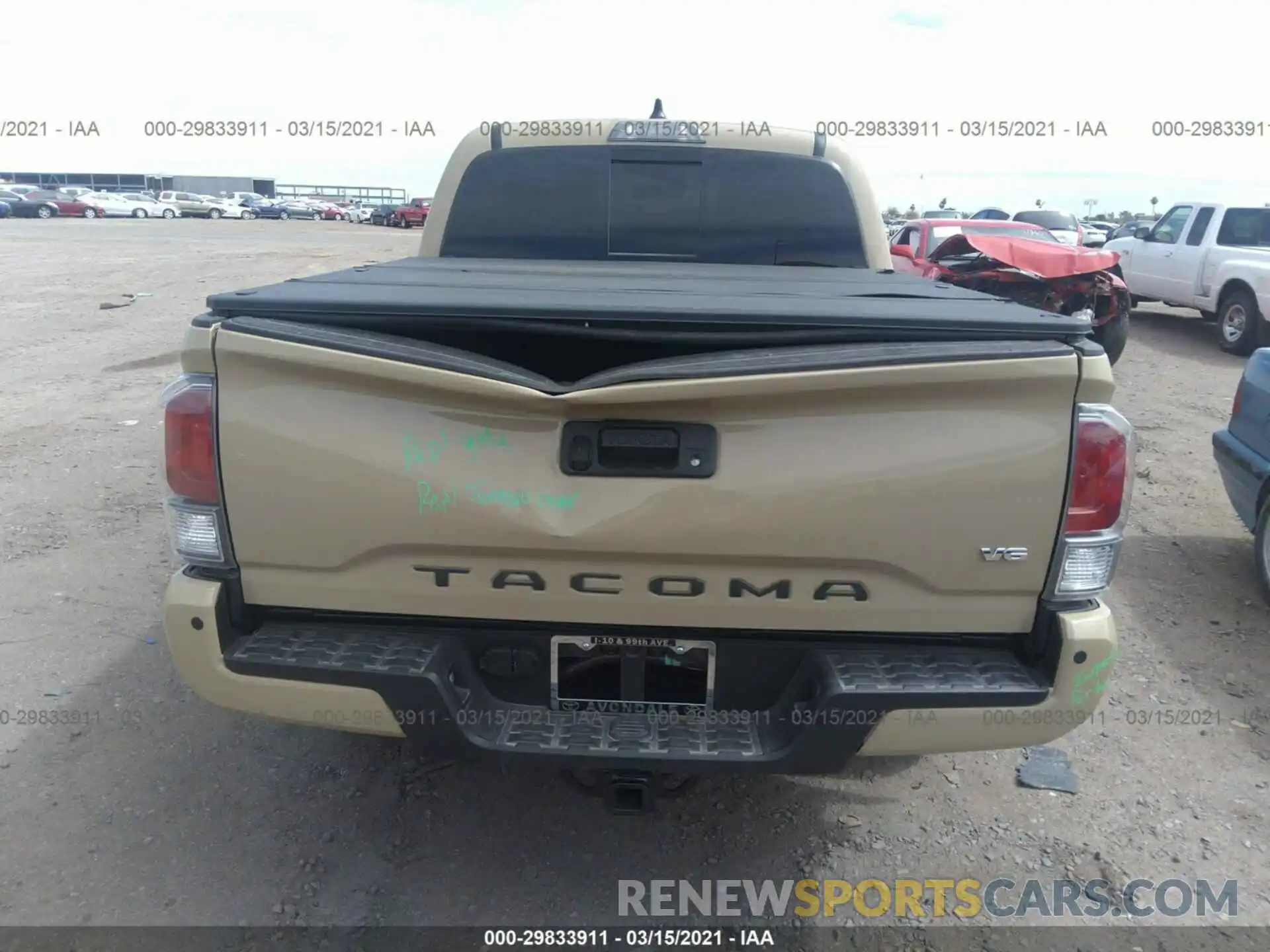 6 Photograph of a damaged car 3TMCZ5AN2LM349933 TOYOTA TACOMA 4WD 2020