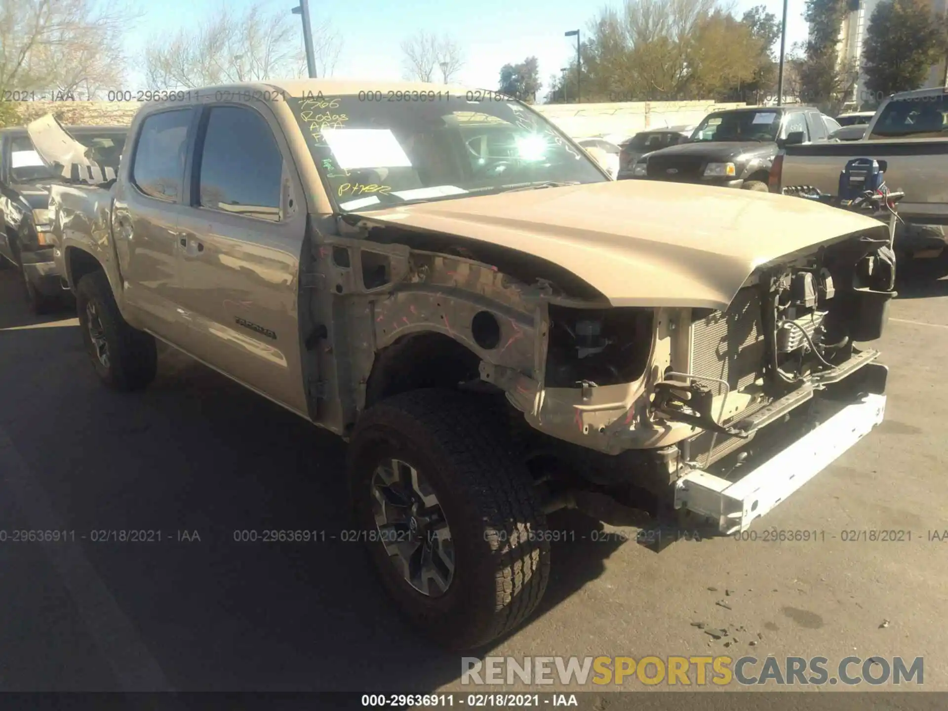 1 Photograph of a damaged car 3TMCZ5AN3LM298992 TOYOTA TACOMA 4WD 2020