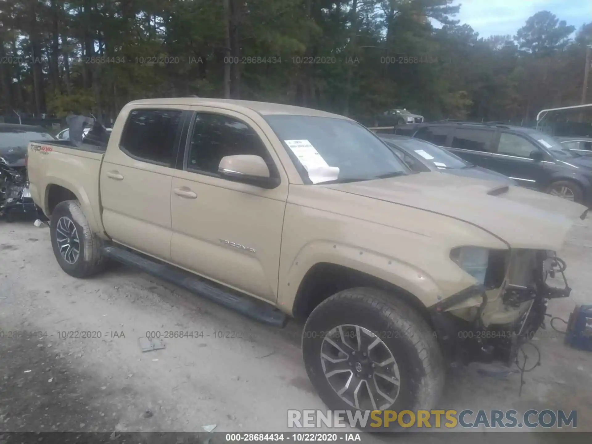 1 Photograph of a damaged car 3TMCZ5AN3LM308291 TOYOTA TACOMA 4WD 2020