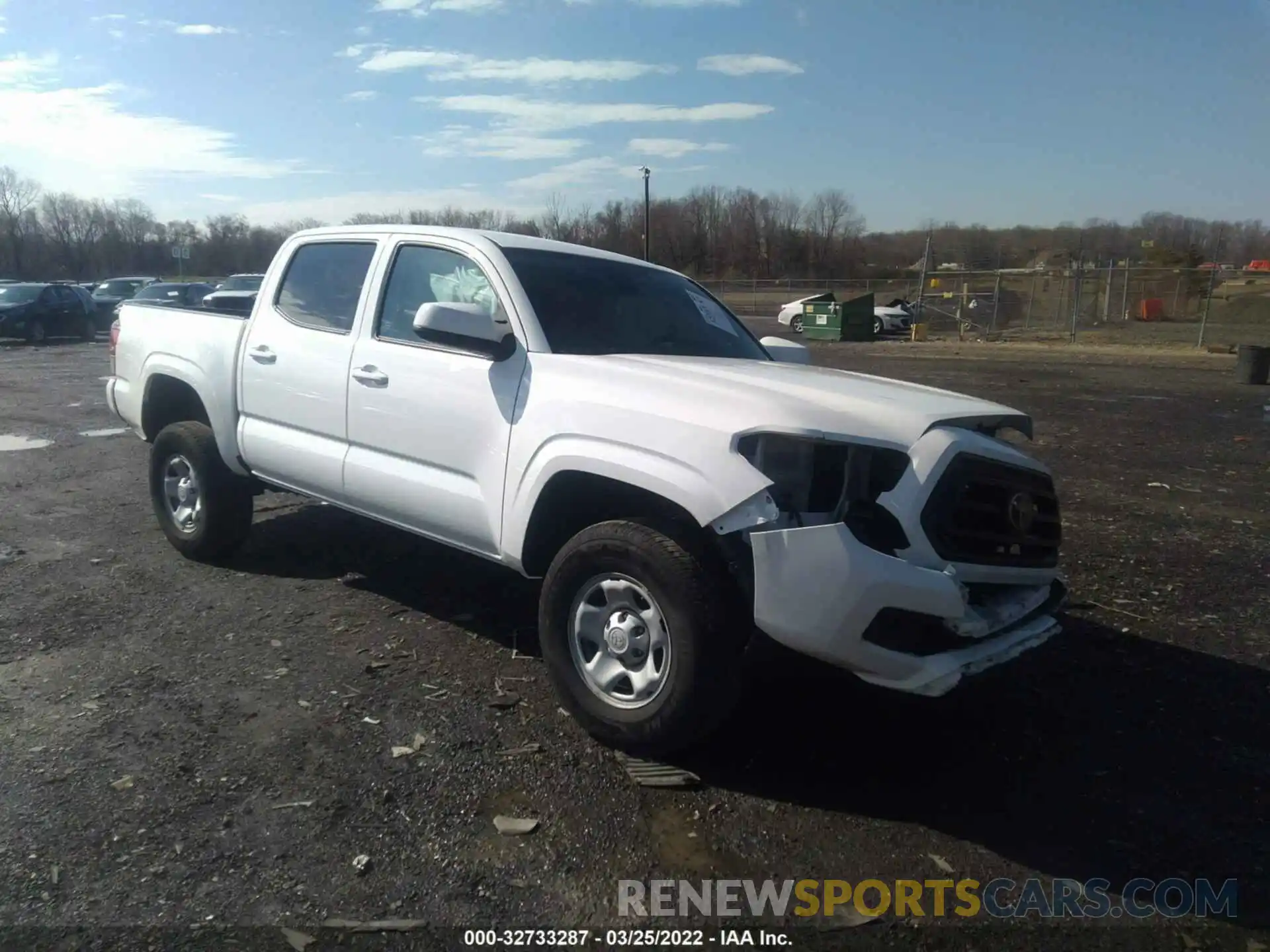 1 Photograph of a damaged car 3TMCZ5AN3LM312146 TOYOTA TACOMA 4WD 2020