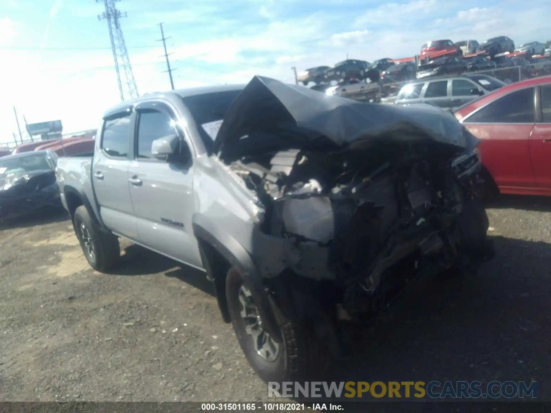 1 Photograph of a damaged car 3TMCZ5AN3LM318903 TOYOTA TACOMA 4WD 2020