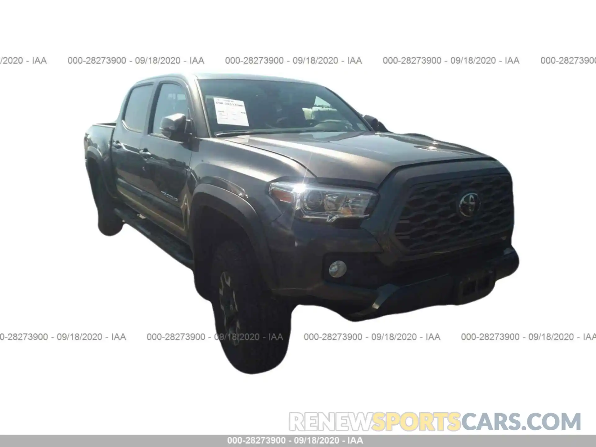 1 Photograph of a damaged car 3TMCZ5AN3LM324278 TOYOTA TACOMA 4WD 2020