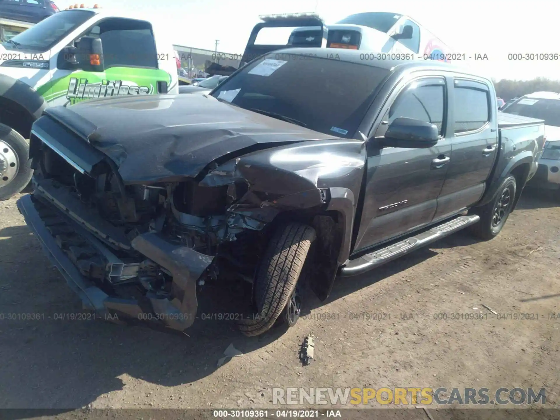 2 Photograph of a damaged car 3TMCZ5AN3LM353585 TOYOTA TACOMA 4WD 2020