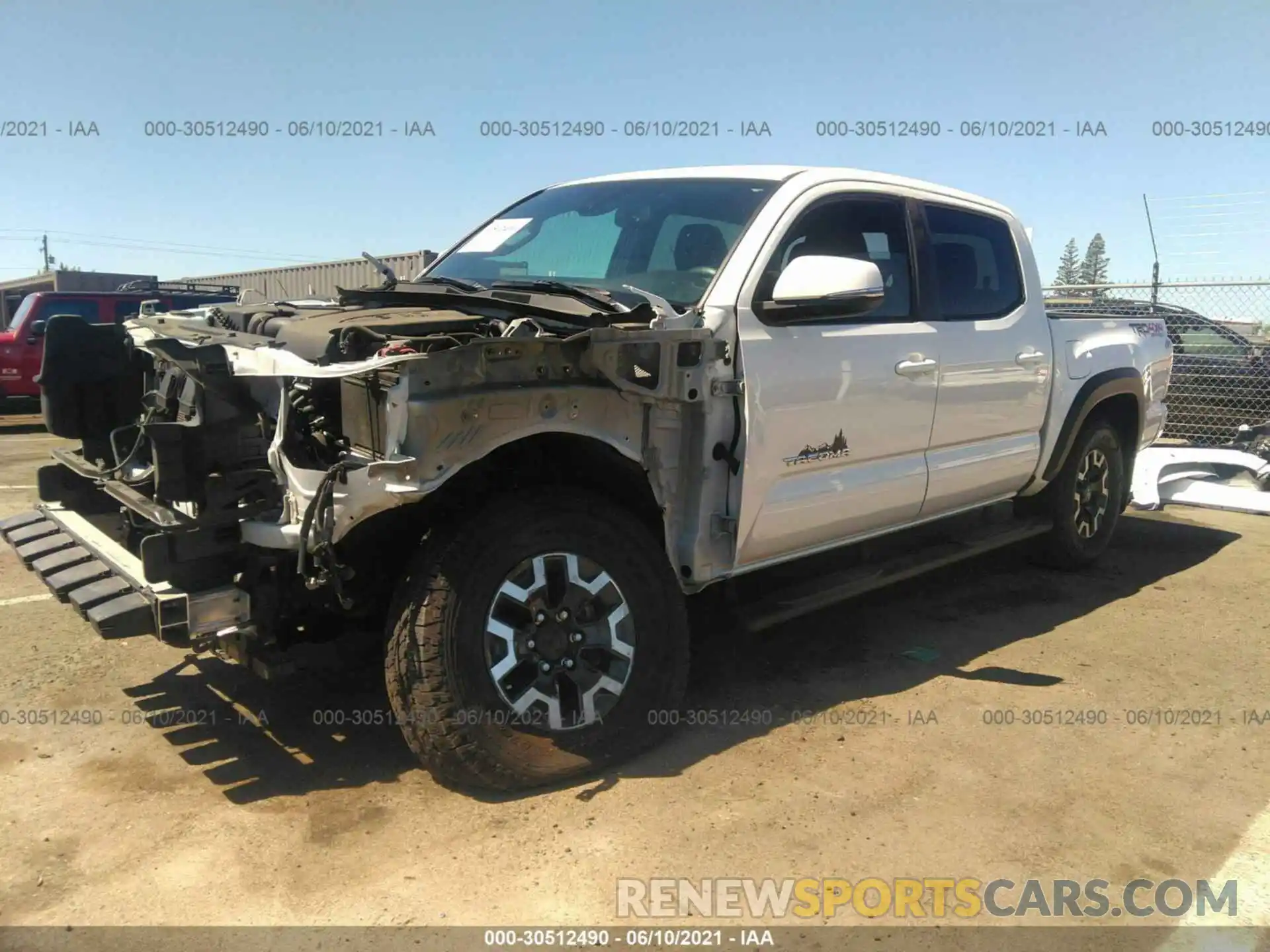 2 Photograph of a damaged car 3TMCZ5AN4LM291713 TOYOTA TACOMA 4WD 2020