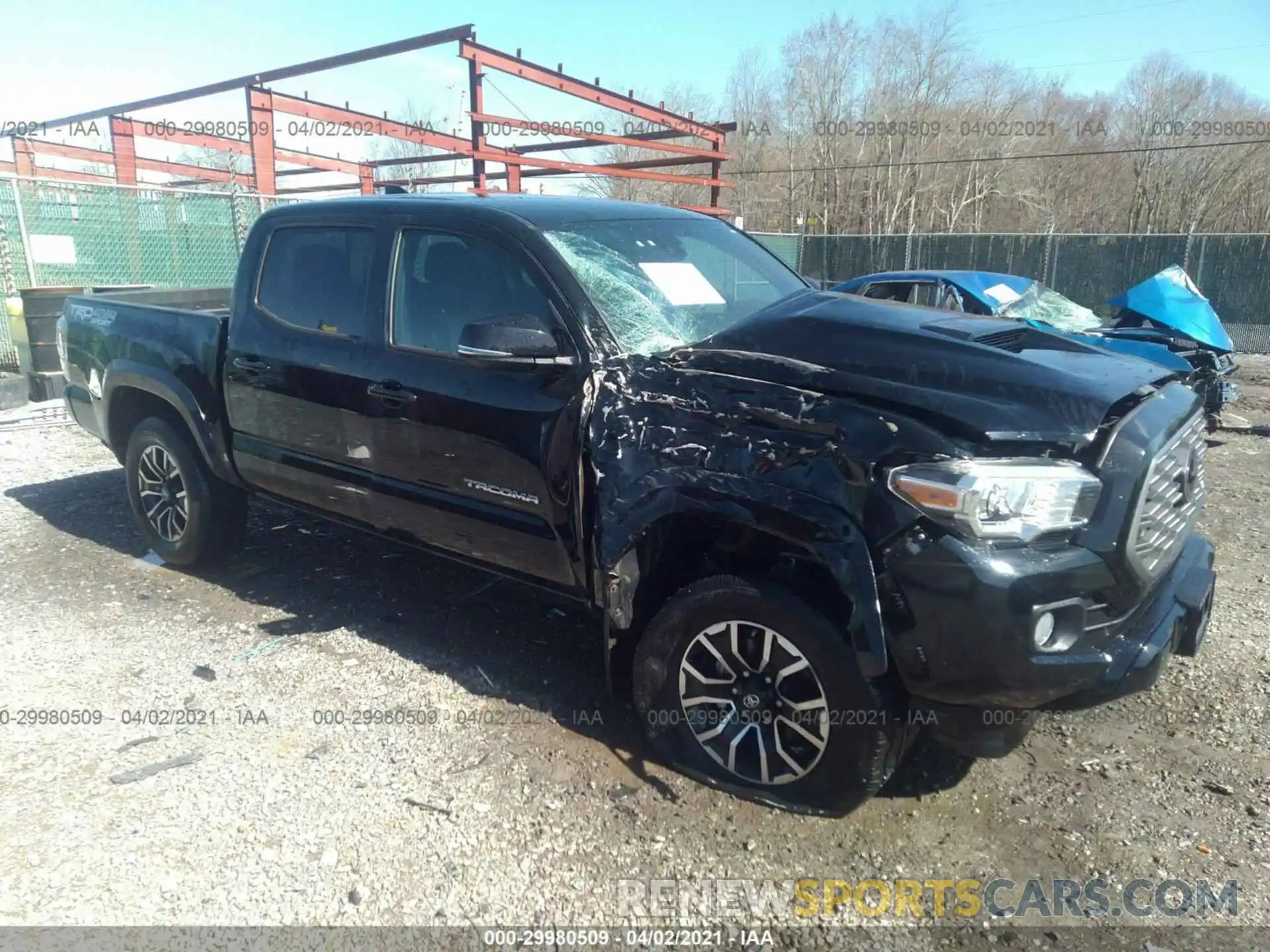 1 Photograph of a damaged car 3TMCZ5AN4LM300944 TOYOTA TACOMA 4WD 2020