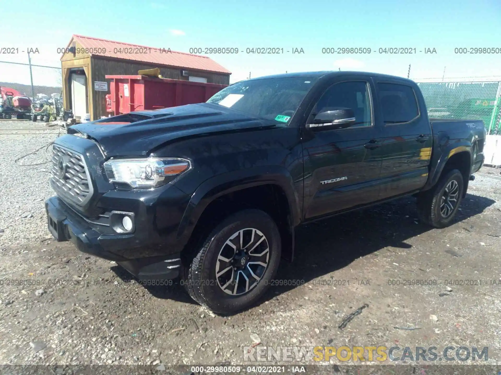 2 Photograph of a damaged car 3TMCZ5AN4LM300944 TOYOTA TACOMA 4WD 2020