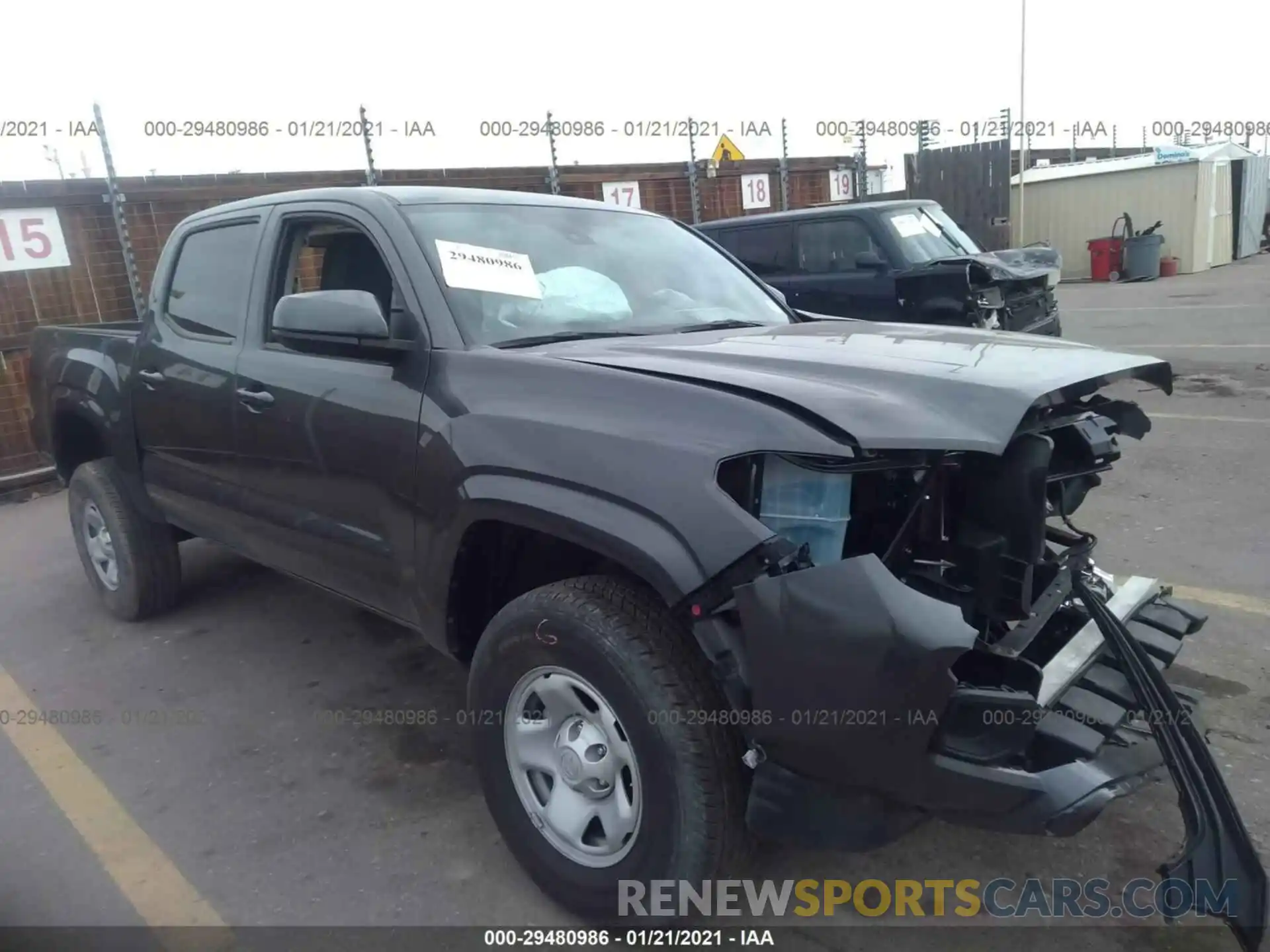 1 Photograph of a damaged car 3TMCZ5AN4LM308154 TOYOTA TACOMA 4WD 2020