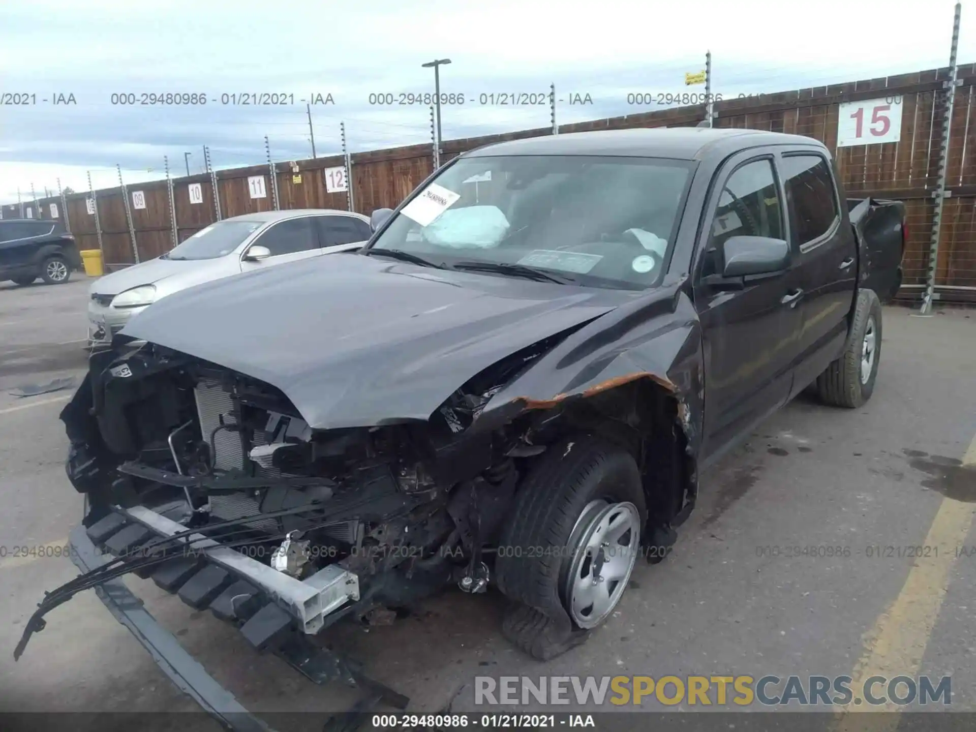 2 Photograph of a damaged car 3TMCZ5AN4LM308154 TOYOTA TACOMA 4WD 2020