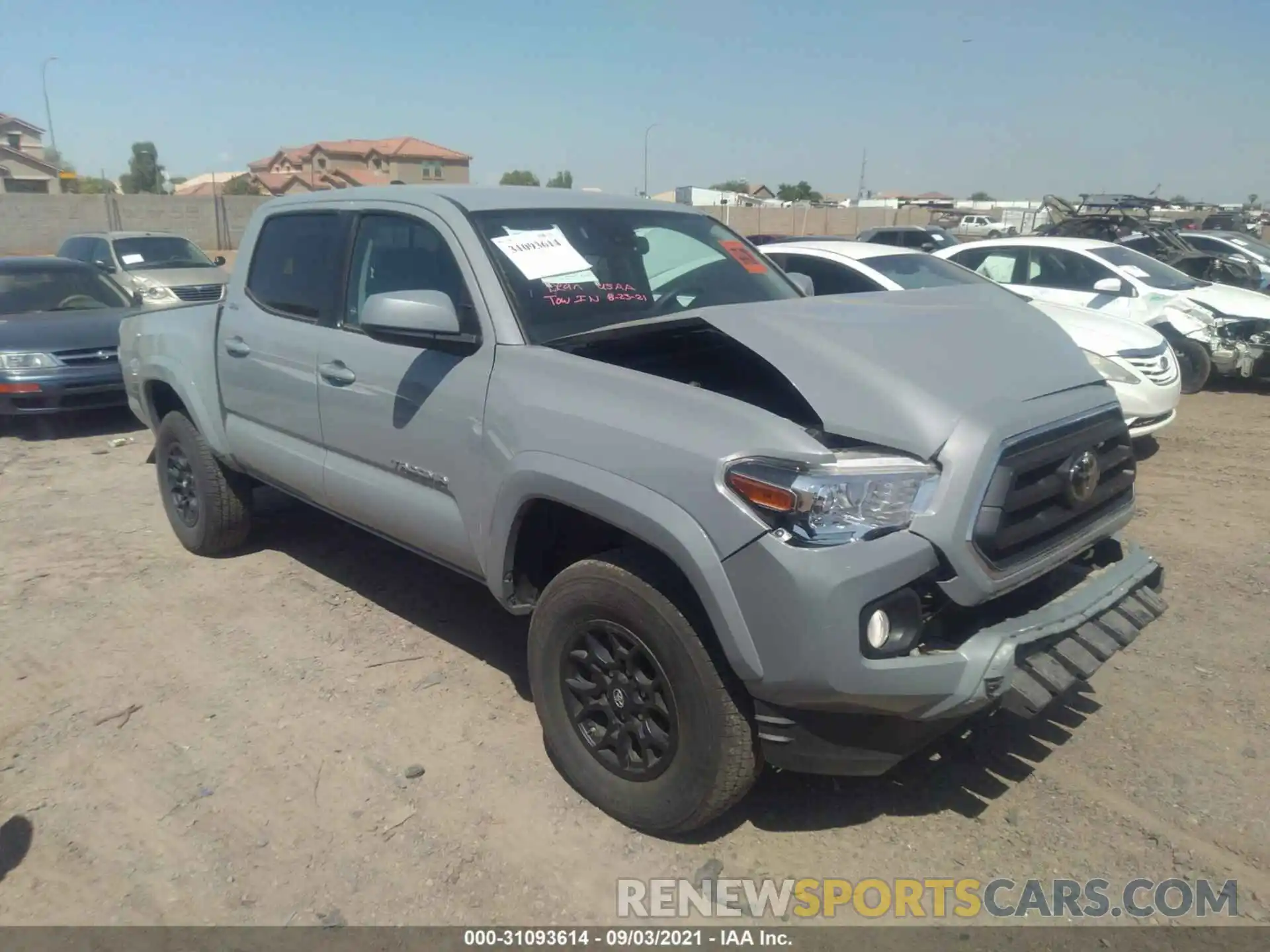 1 Photograph of a damaged car 3TMCZ5AN4LM321793 TOYOTA TACOMA 4WD 2020