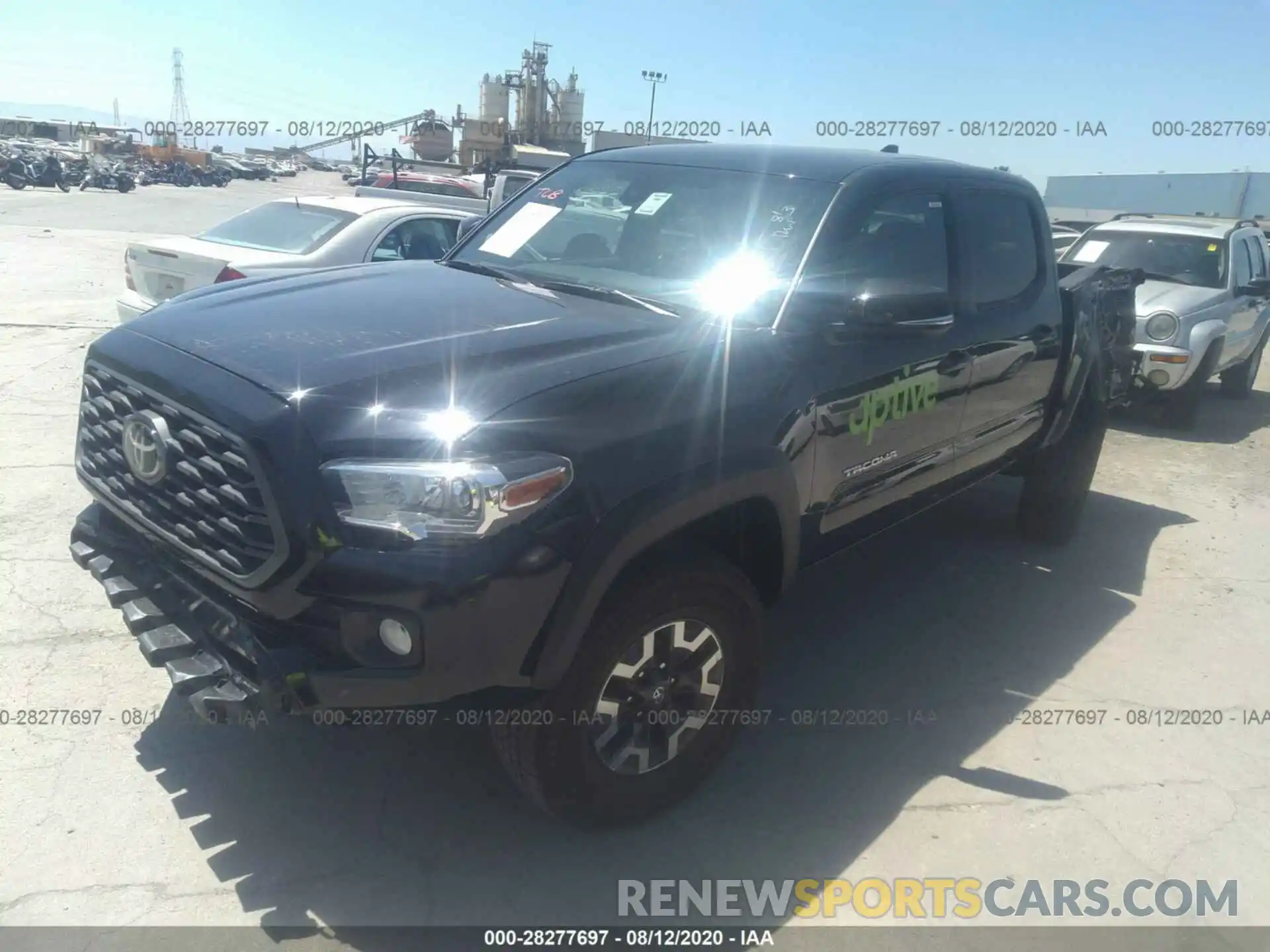 2 Photograph of a damaged car 3TMCZ5AN4LM322233 TOYOTA TACOMA 4WD 2020