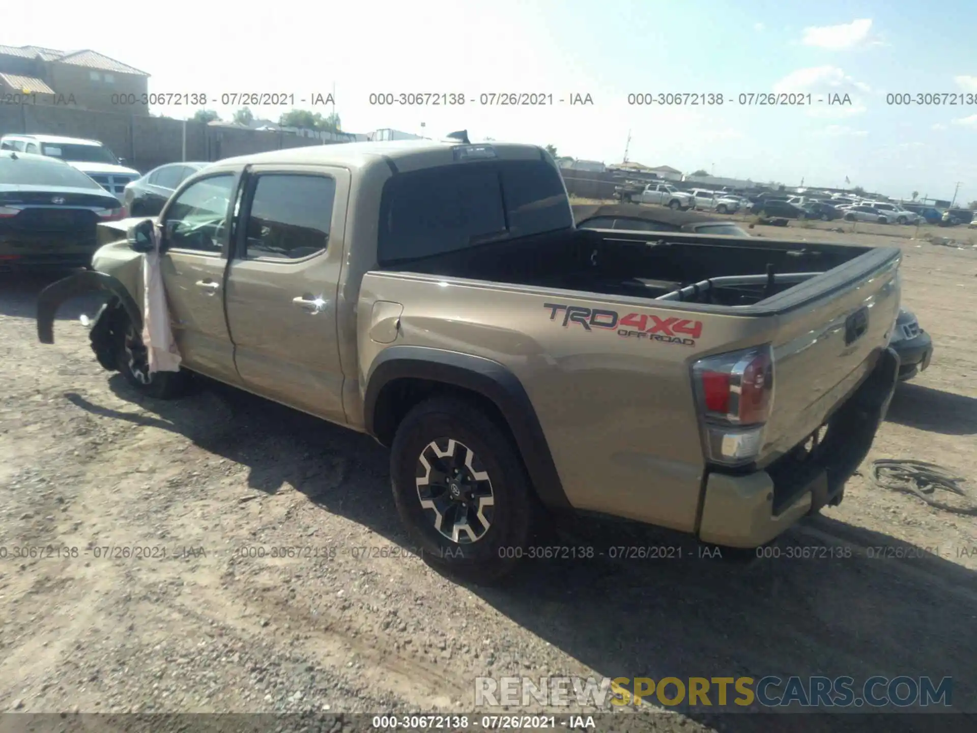 3 Photograph of a damaged car 3TMCZ5AN4LM359041 TOYOTA TACOMA 4WD 2020