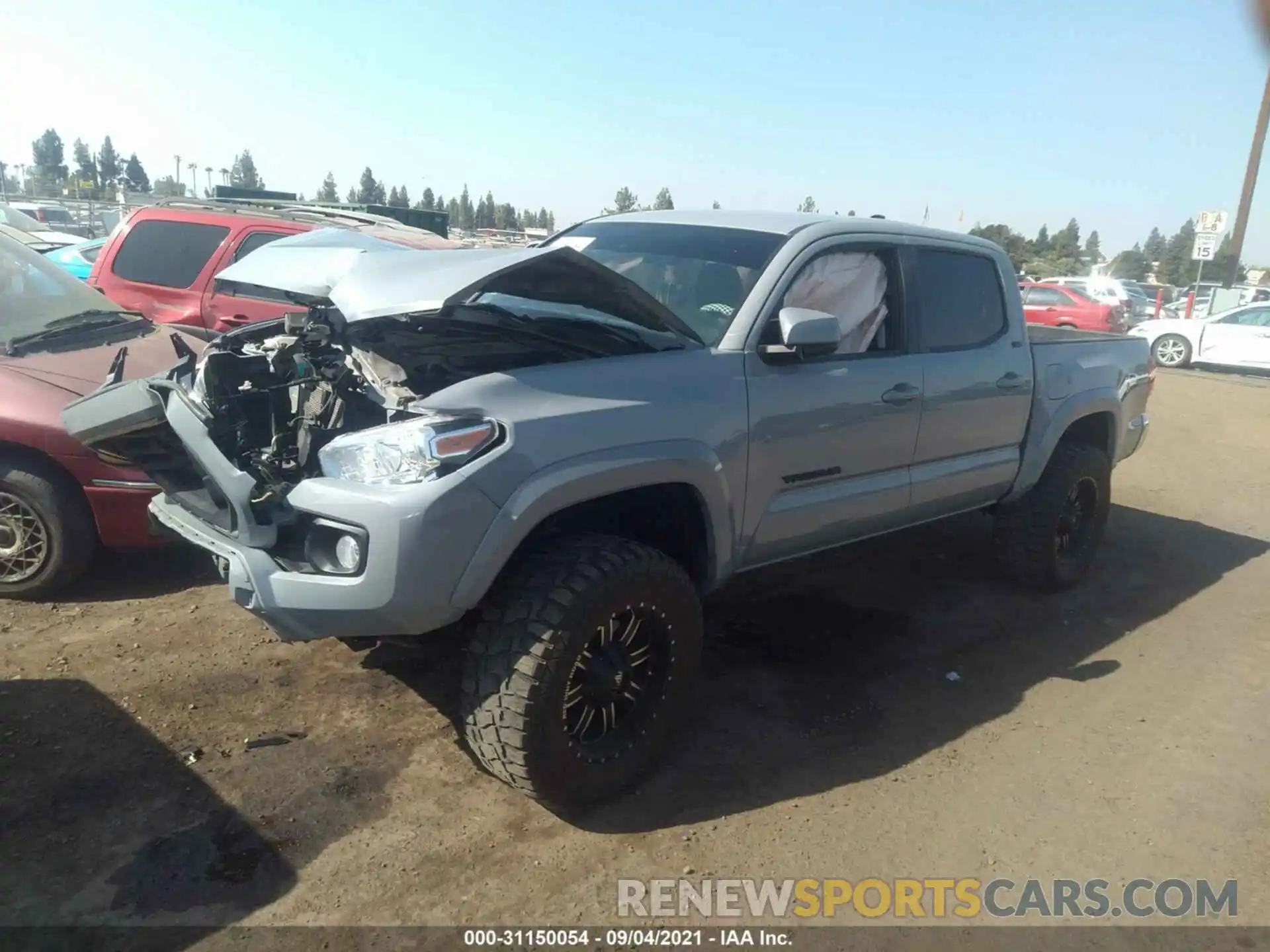 2 Photograph of a damaged car 3TMCZ5AN5LM305070 TOYOTA TACOMA 4WD 2020