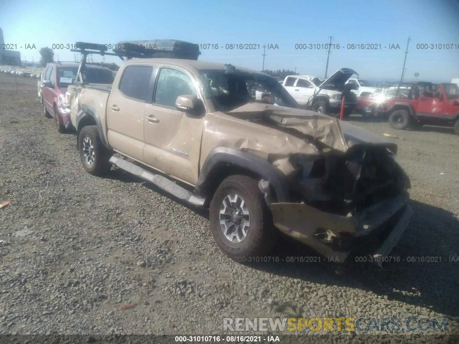 1 Photograph of a damaged car 3TMCZ5AN5LM308132 TOYOTA TACOMA 4WD 2020