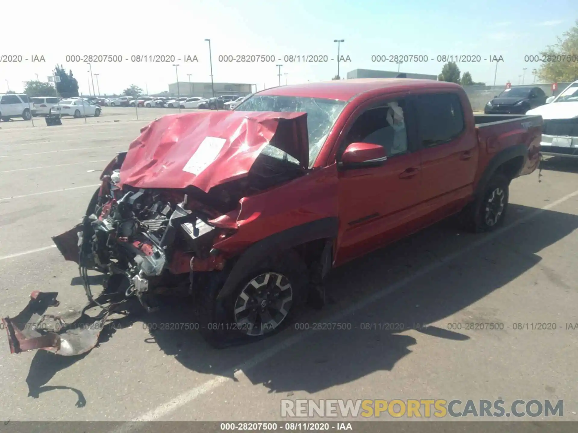 2 Photograph of a damaged car 3TMCZ5AN6LM342872 TOYOTA TACOMA 4WD 2020