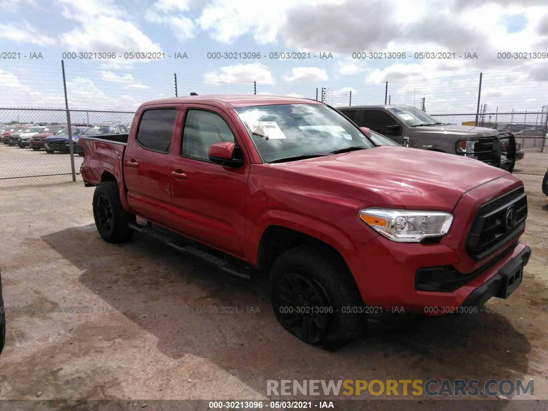 1 Photograph of a damaged car 3TMCZ5AN6LM358733 TOYOTA TACOMA 4WD 2020