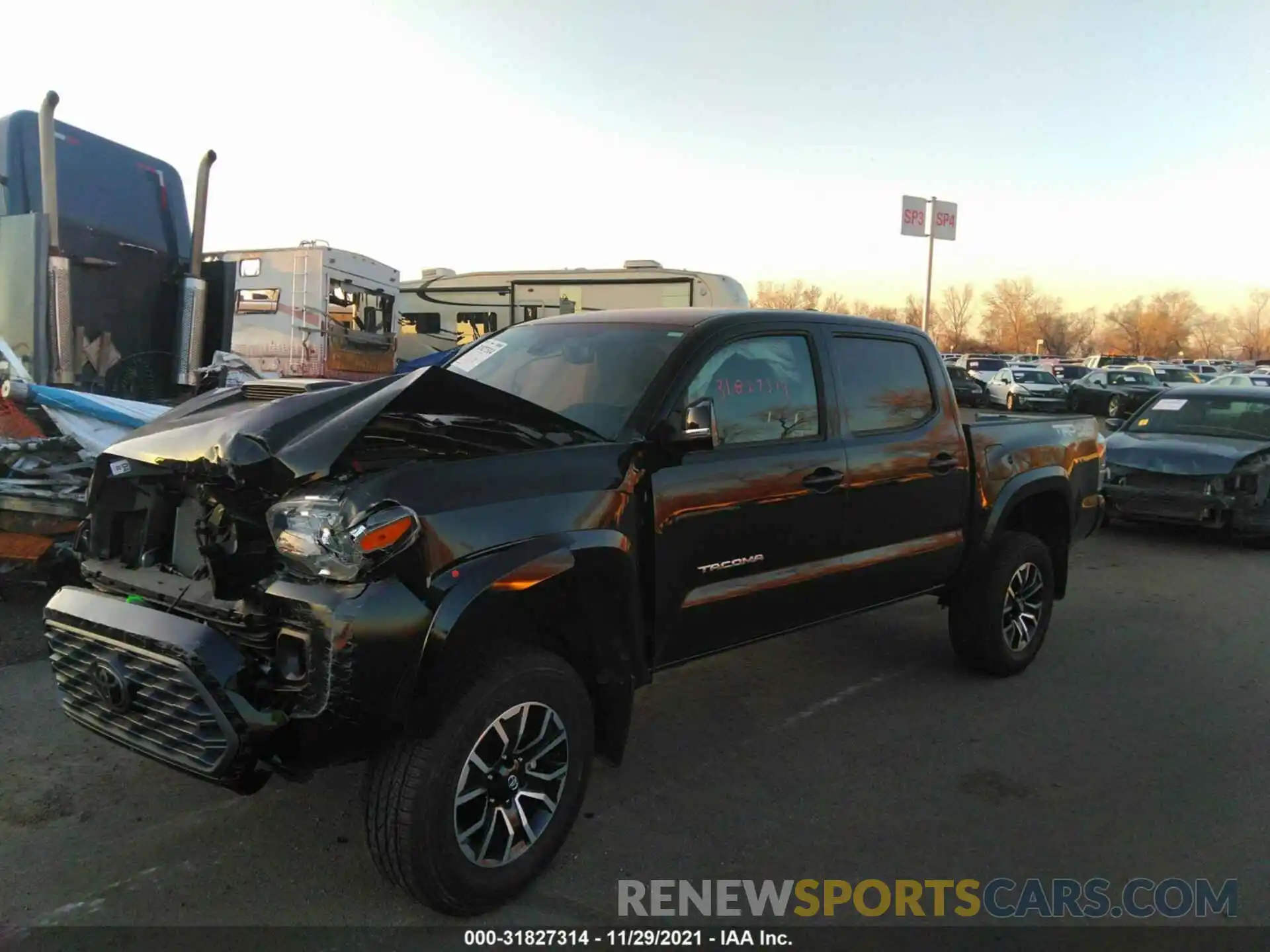 2 Photograph of a damaged car 3TMCZ5AN6LM360286 TOYOTA TACOMA 4WD 2020