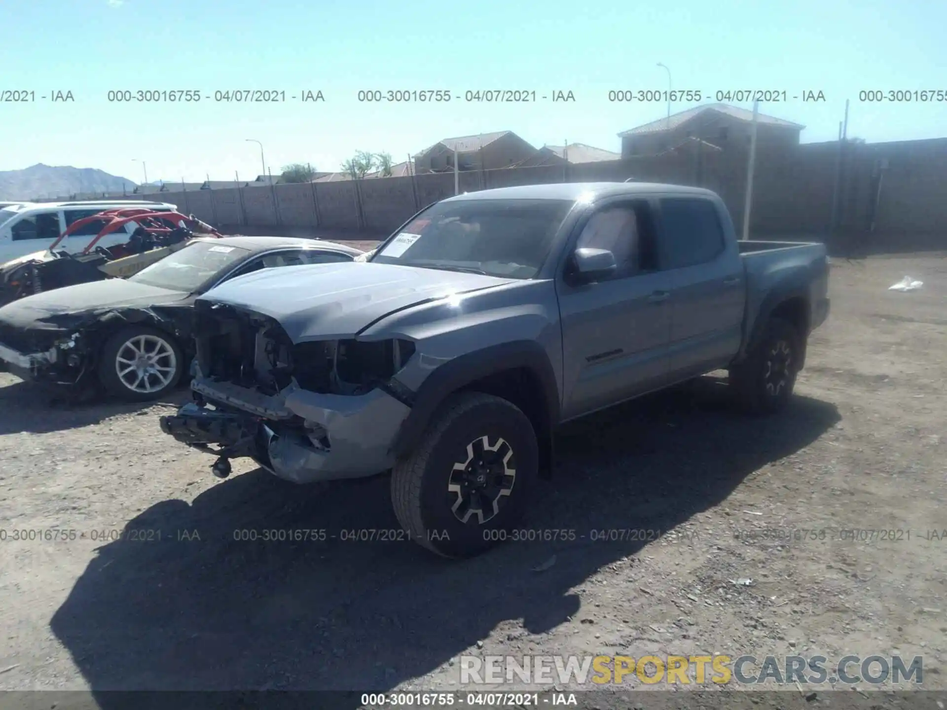 2 Photograph of a damaged car 3TMCZ5AN7LM294654 TOYOTA TACOMA 4WD 2020