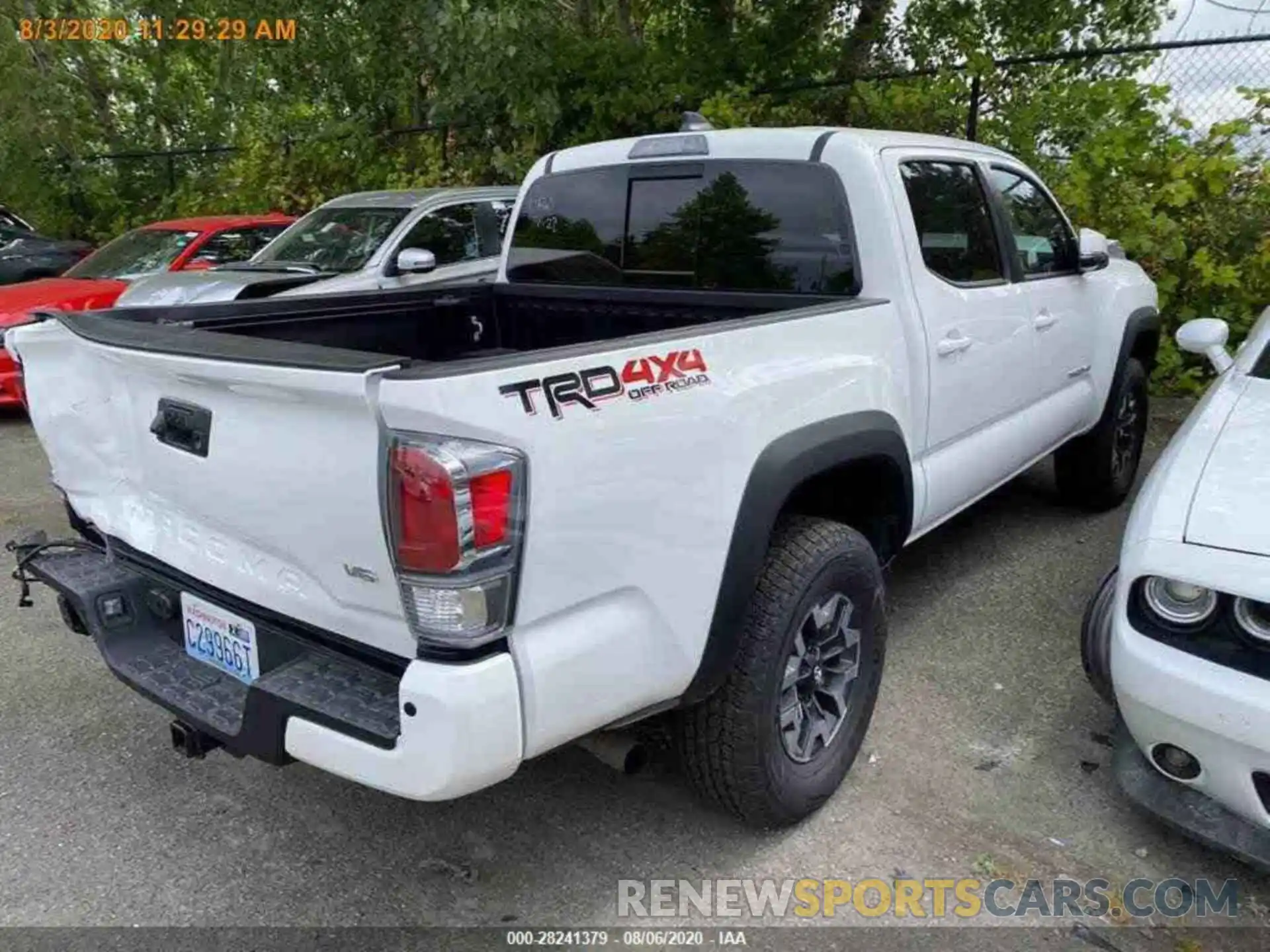 2 Photograph of a damaged car 3TMCZ5AN7LM327538 TOYOTA TACOMA 4WD 2020