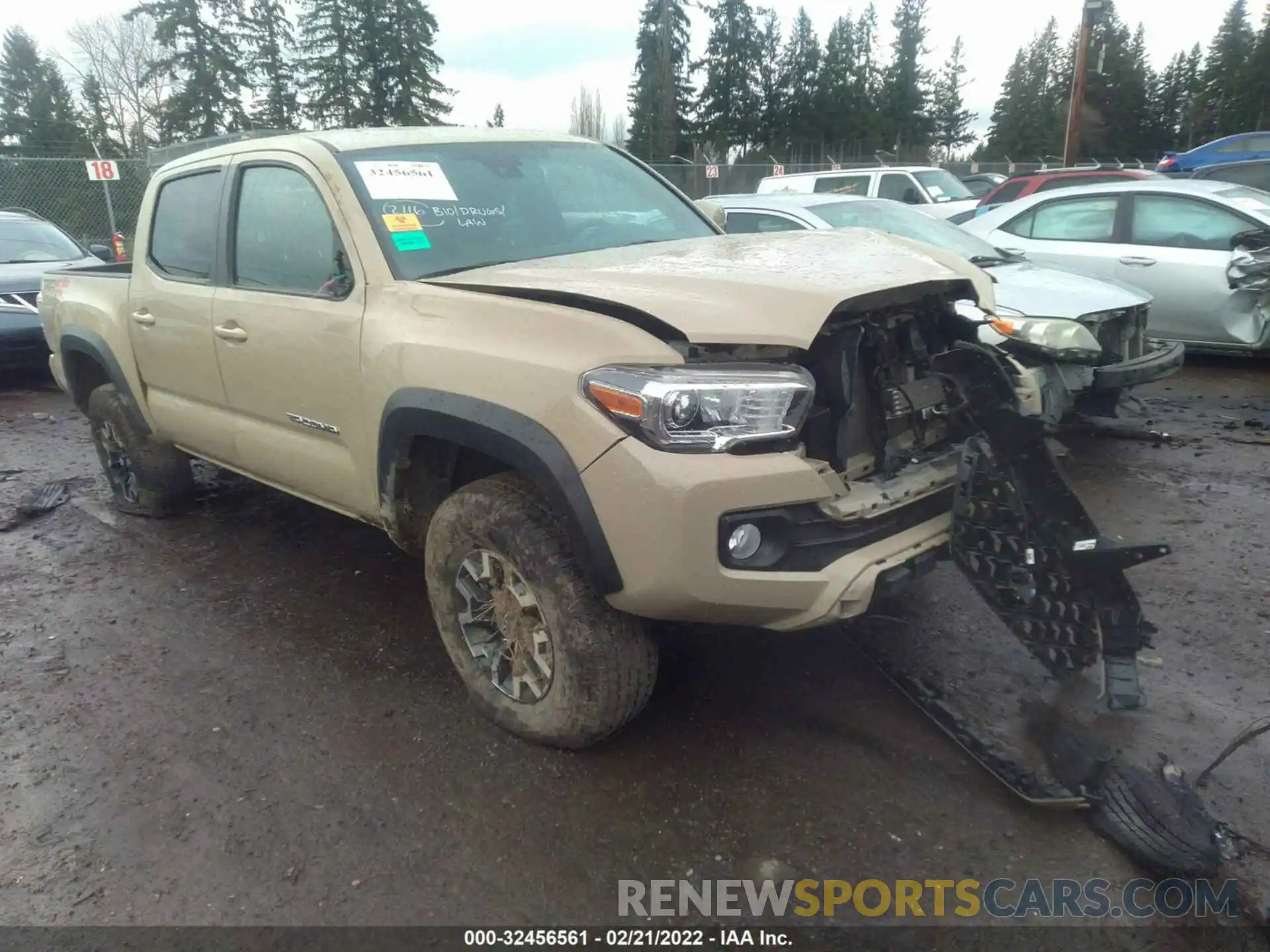 1 Photograph of a damaged car 3TMCZ5AN7LM327894 TOYOTA TACOMA 4WD 2020