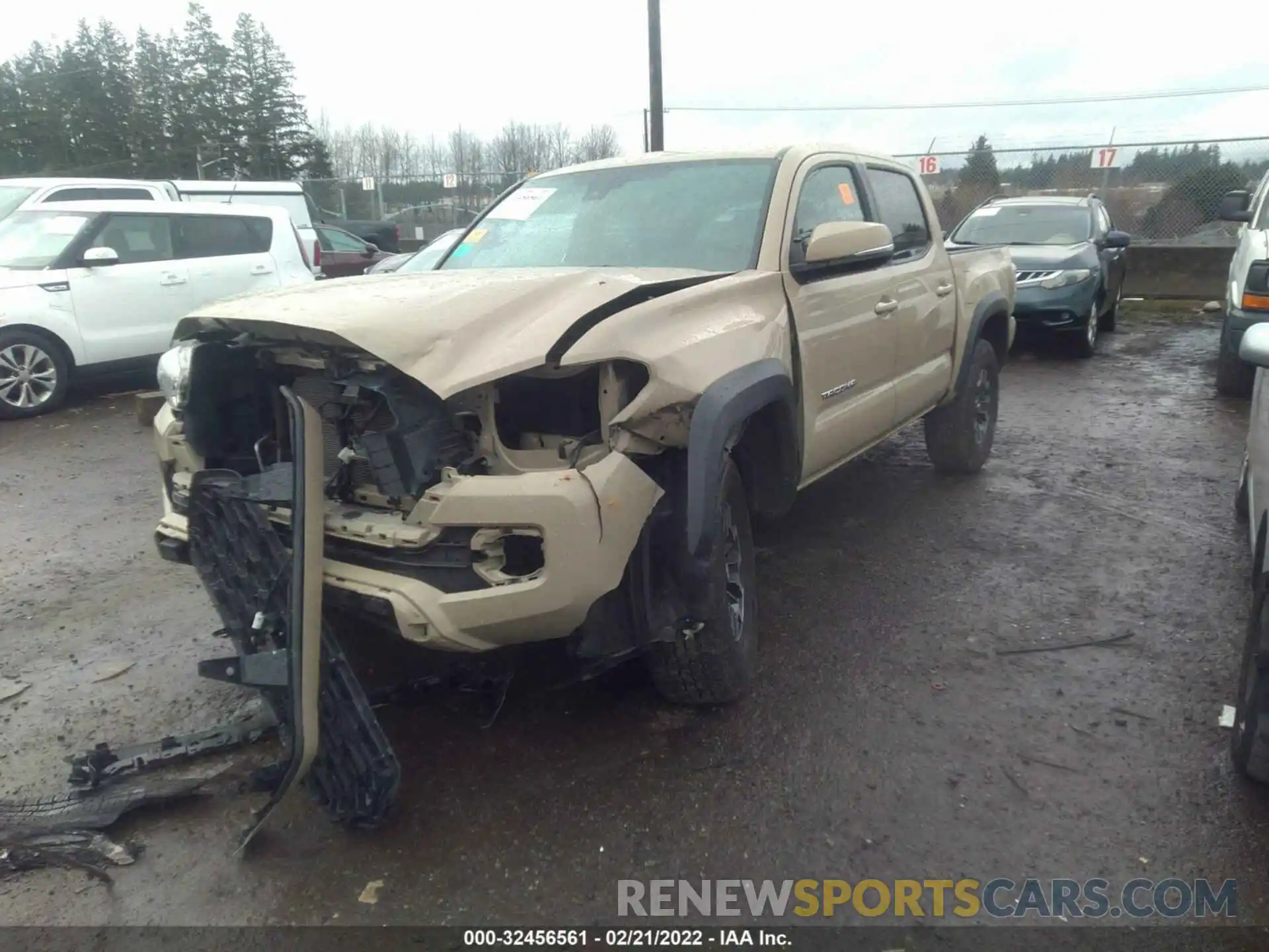 2 Photograph of a damaged car 3TMCZ5AN7LM327894 TOYOTA TACOMA 4WD 2020