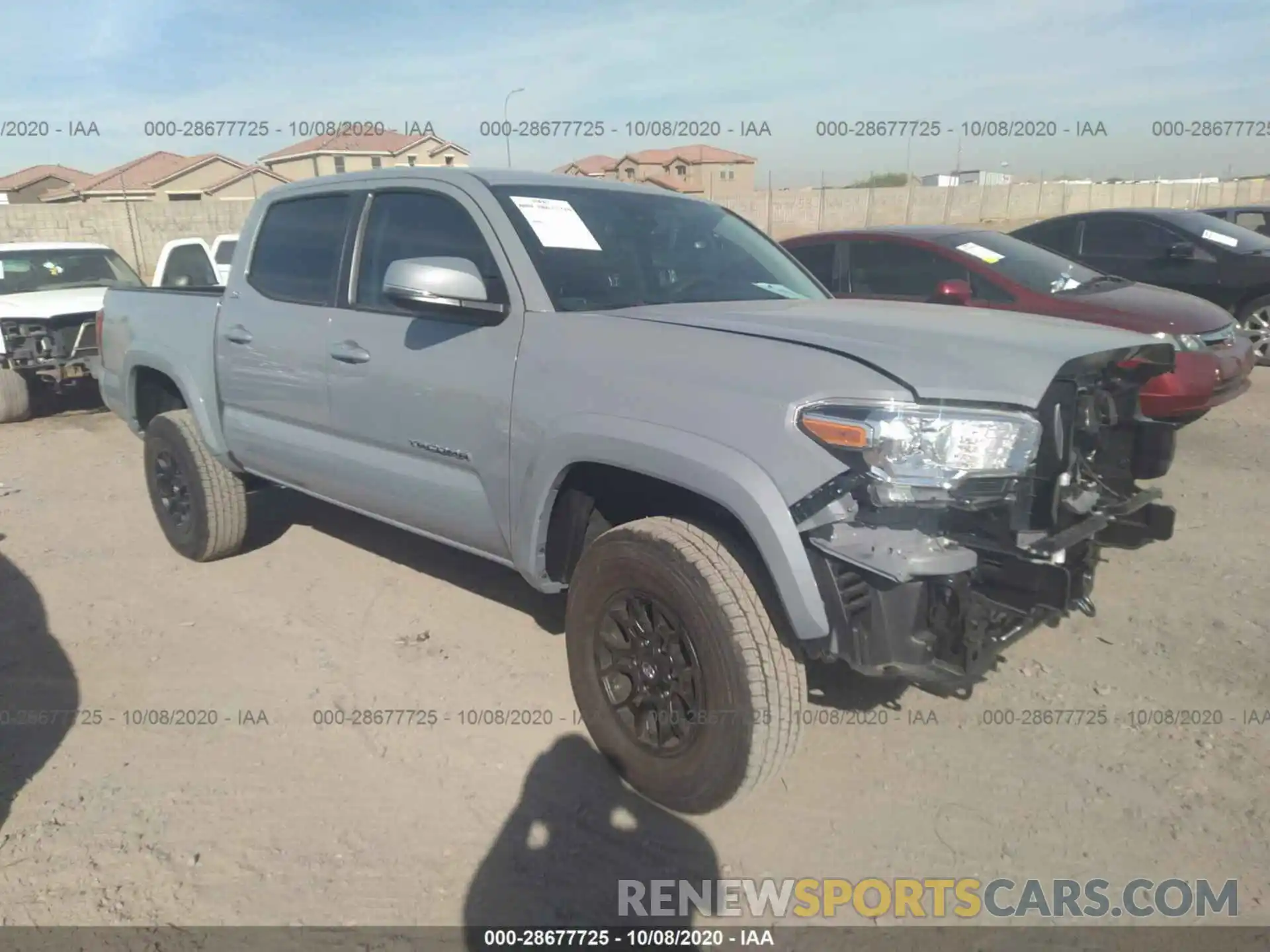 1 Photograph of a damaged car 3TMCZ5AN7LM352908 TOYOTA TACOMA 4WD 2020