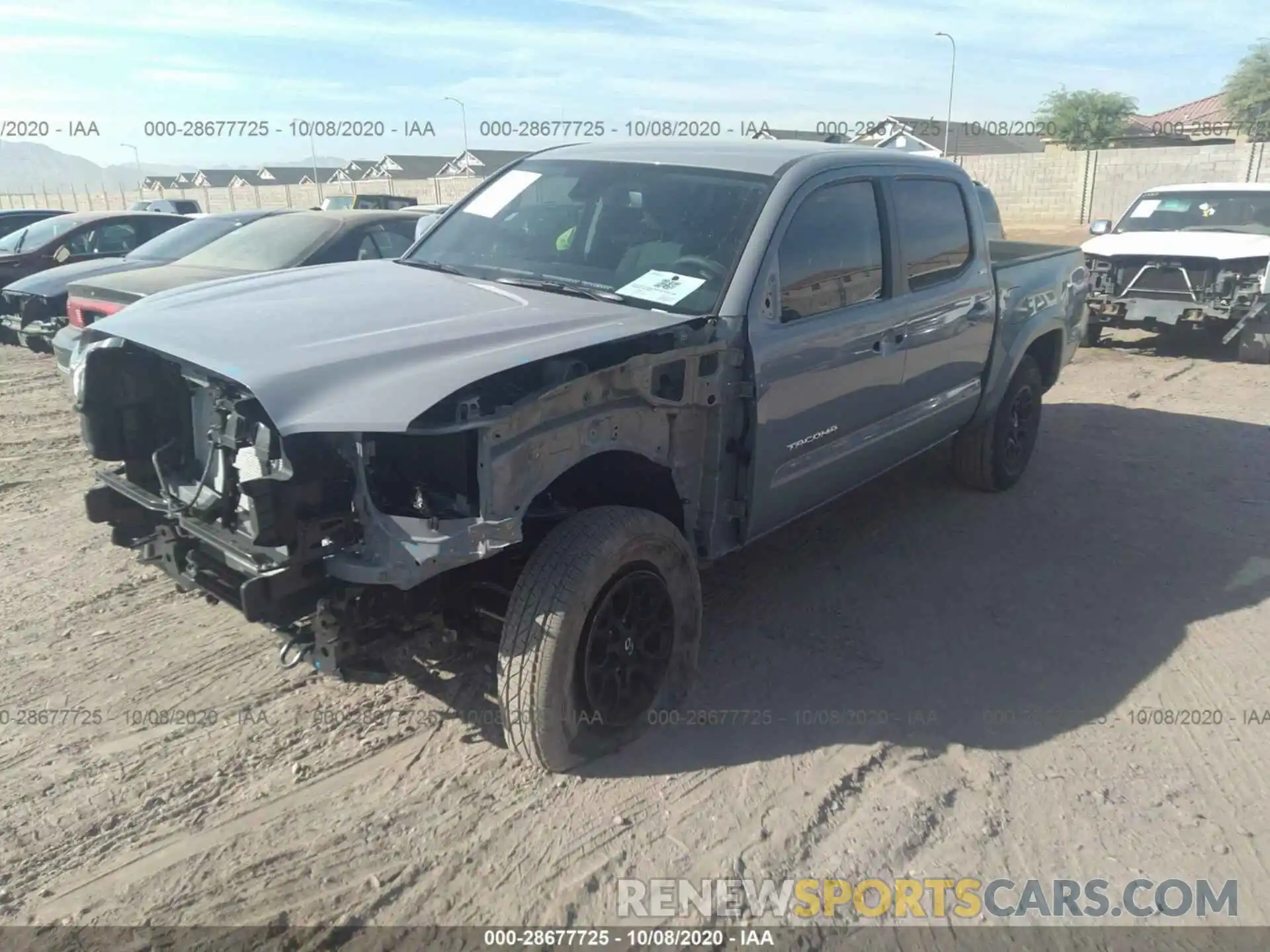 2 Photograph of a damaged car 3TMCZ5AN7LM352908 TOYOTA TACOMA 4WD 2020