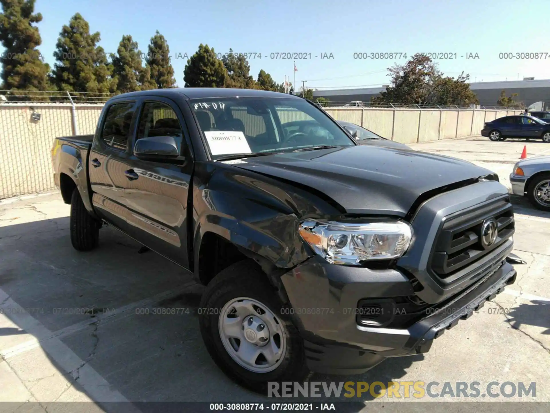 1 Photograph of a damaged car 3TMCZ5AN7LM368266 TOYOTA TACOMA 4WD 2020