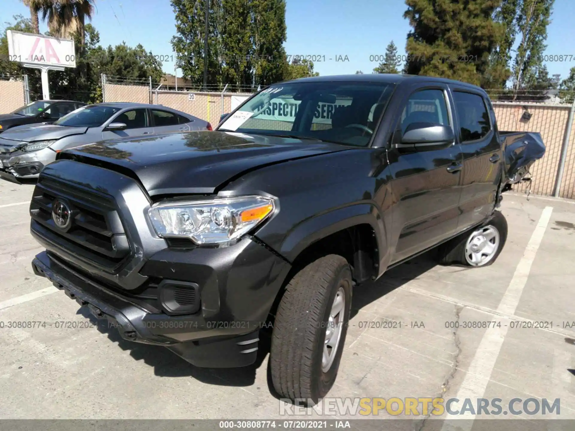 2 Photograph of a damaged car 3TMCZ5AN7LM368266 TOYOTA TACOMA 4WD 2020