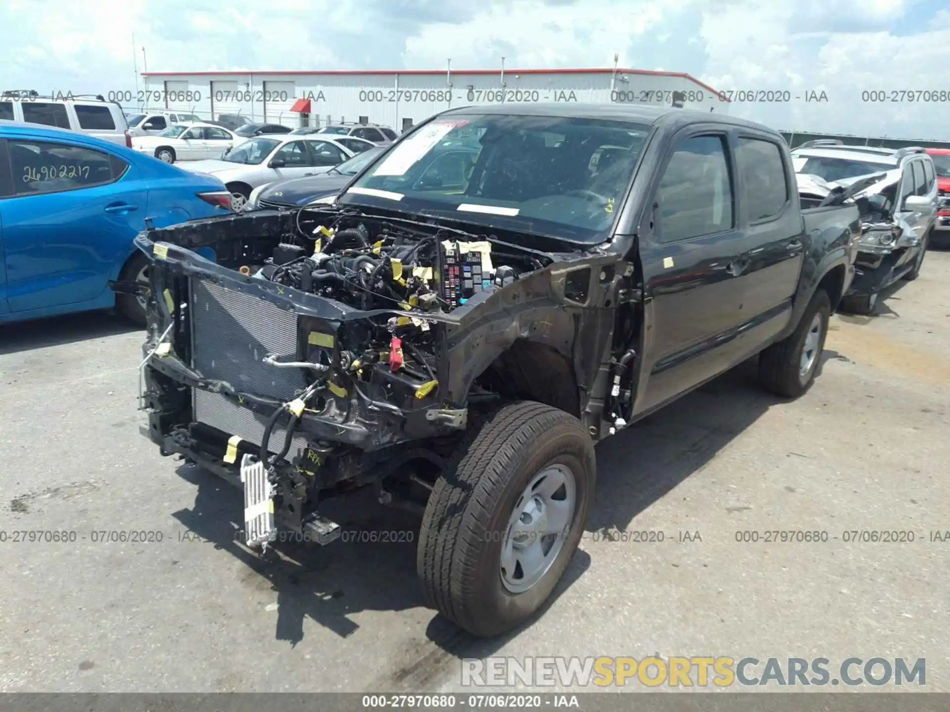 2 Photograph of a damaged car 3TMCZ5AN8LM300039 TOYOTA TACOMA 4WD 2020