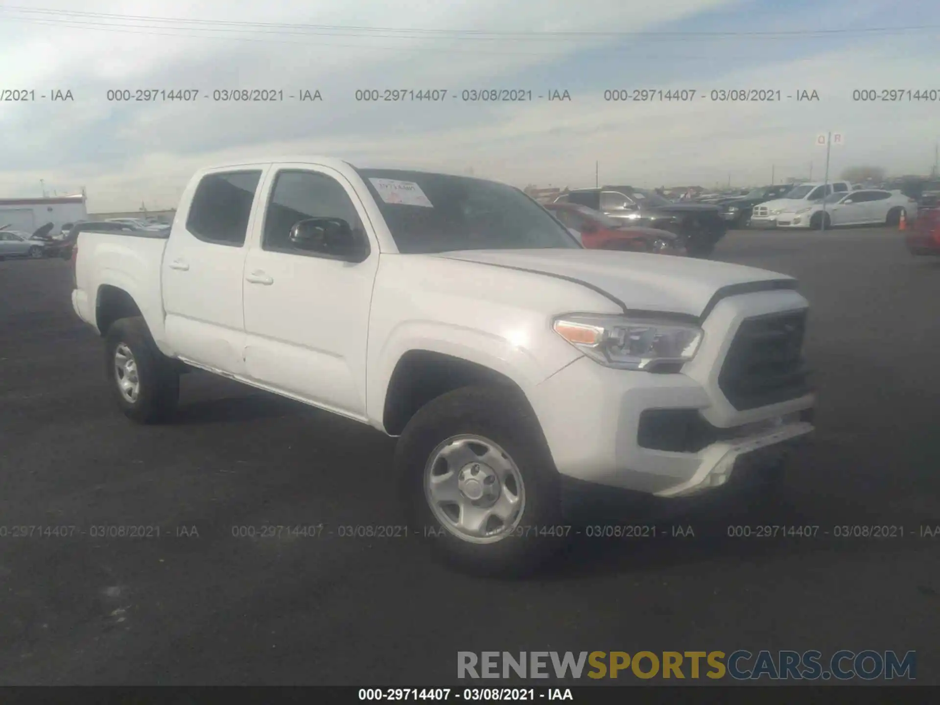 1 Photograph of a damaged car 3TMCZ5AN8LM306701 TOYOTA TACOMA 4WD 2020