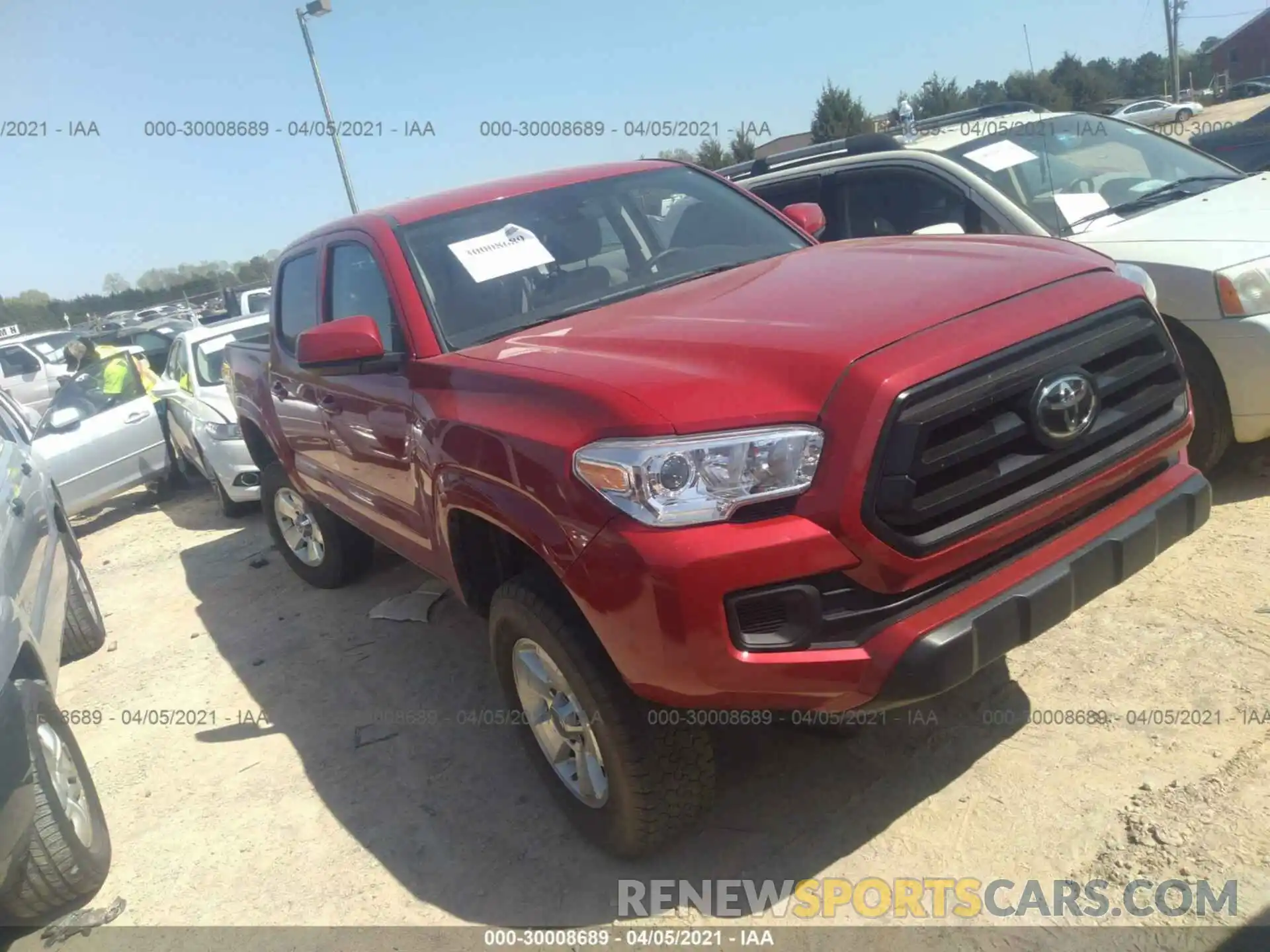 1 Photograph of a damaged car 3TMCZ5AN8LM312515 TOYOTA TACOMA 4WD 2020