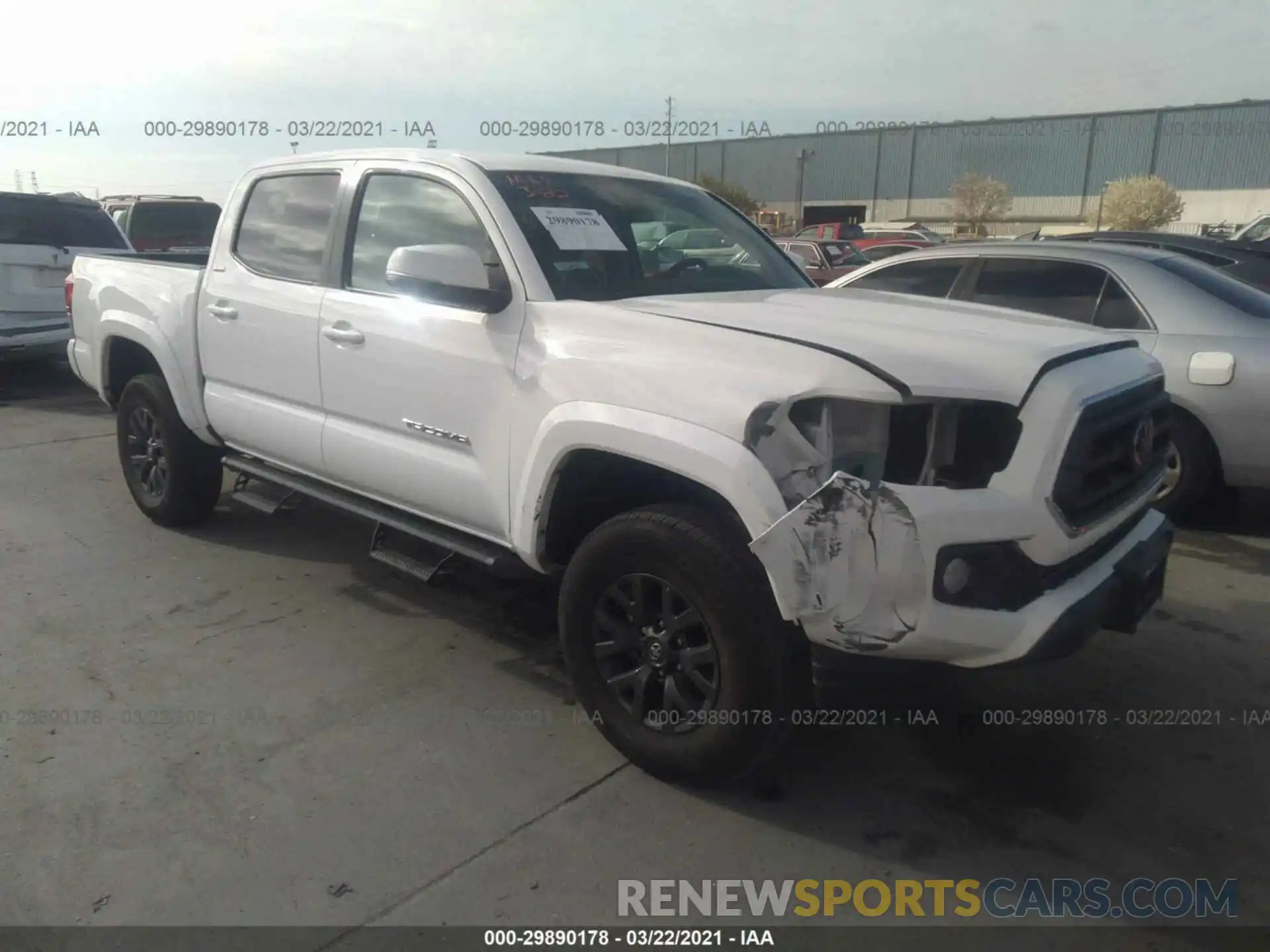 1 Photograph of a damaged car 3TMCZ5AN8LM314331 TOYOTA TACOMA 4WD 2020