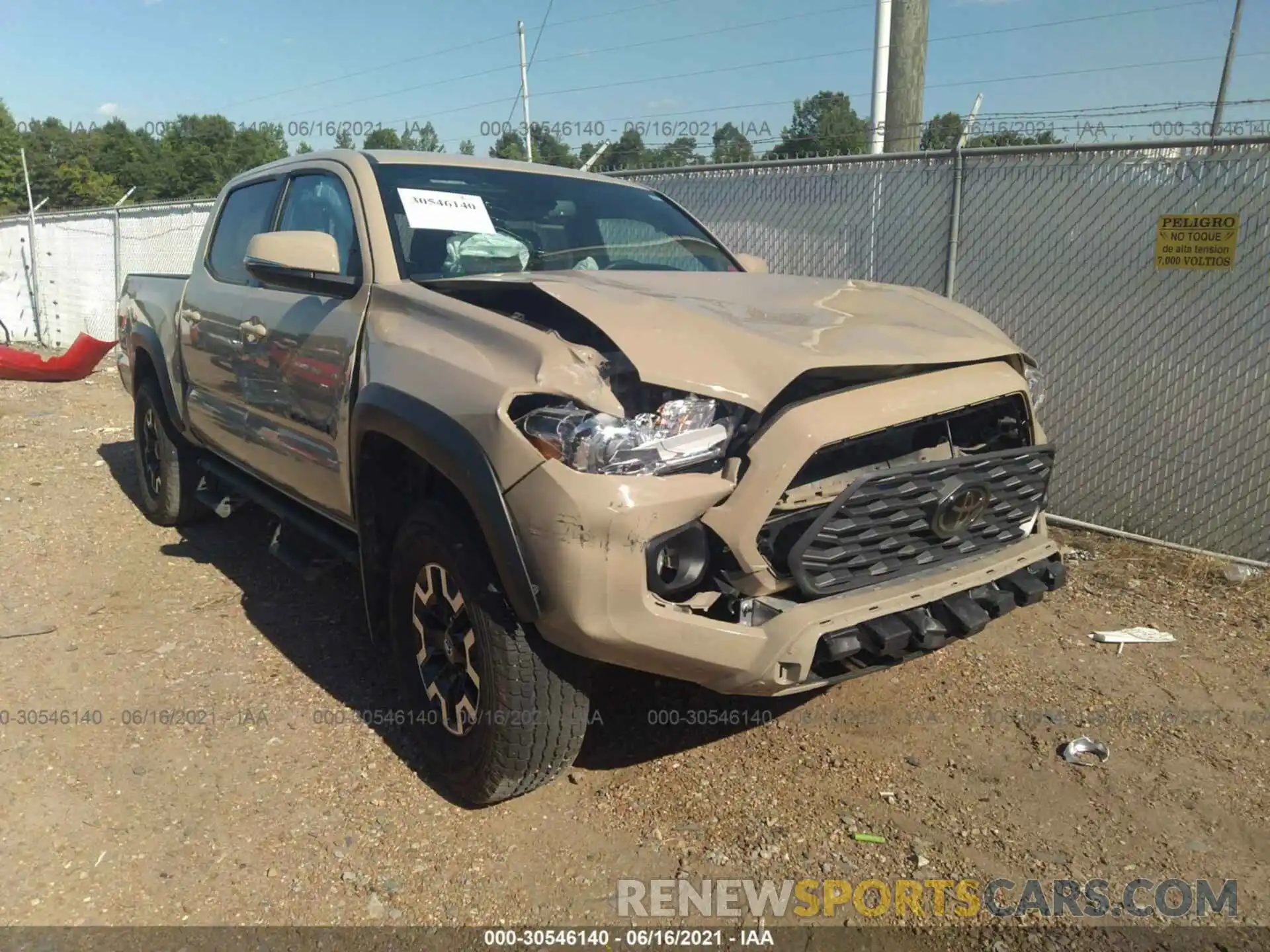 6 Photograph of a damaged car 3TMCZ5AN8LM326902 TOYOTA TACOMA 4WD 2020