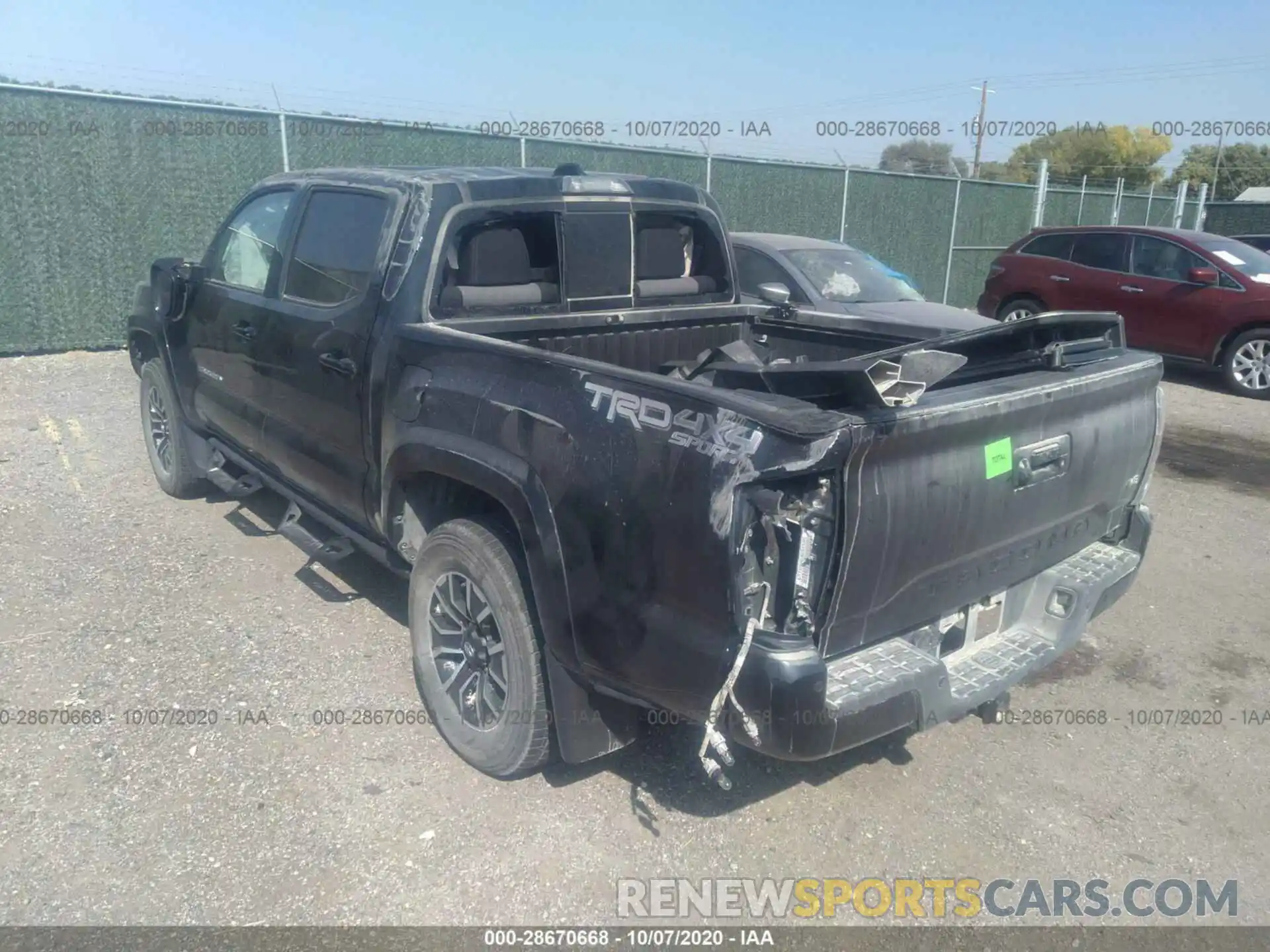 3 Photograph of a damaged car 3TMCZ5AN8LM341108 TOYOTA TACOMA 4WD 2020