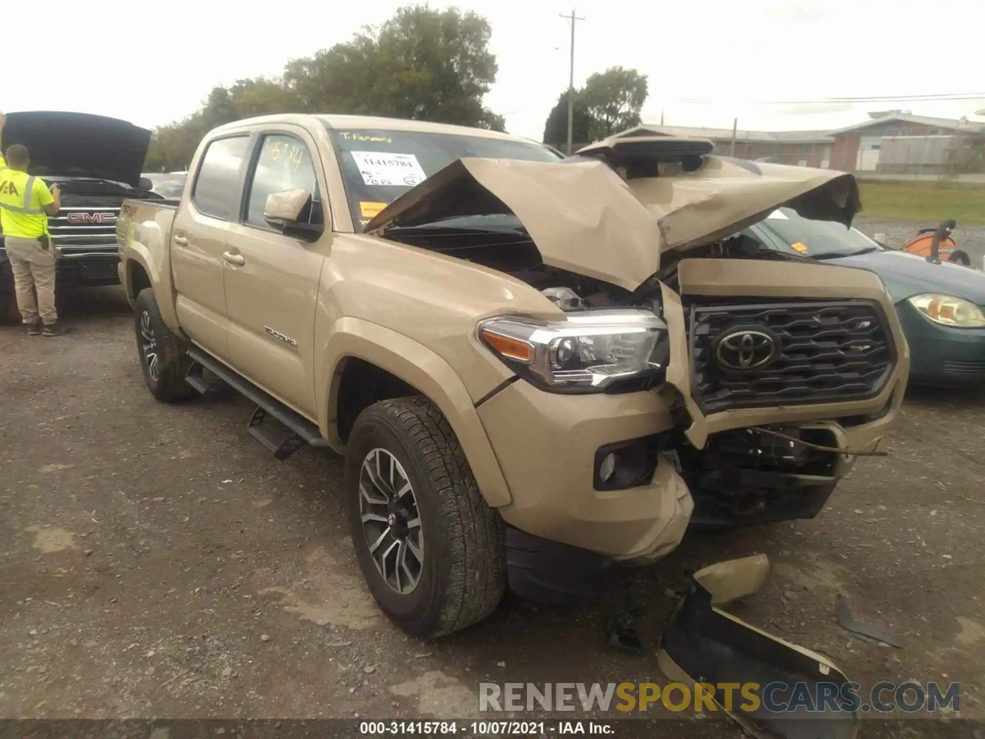 1 Photograph of a damaged car 3TMCZ5AN8LM343747 TOYOTA TACOMA 4WD 2020