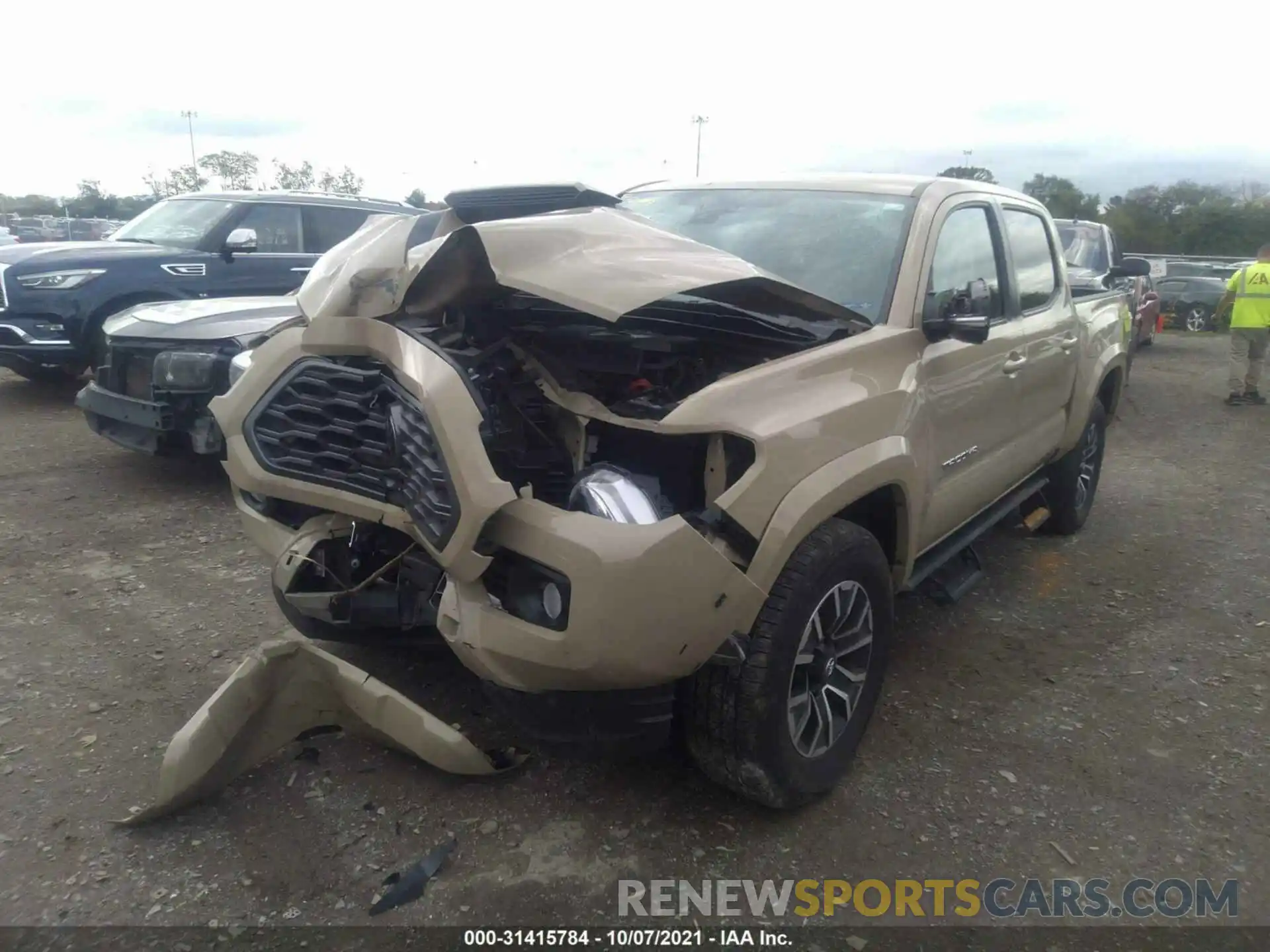 2 Photograph of a damaged car 3TMCZ5AN8LM343747 TOYOTA TACOMA 4WD 2020