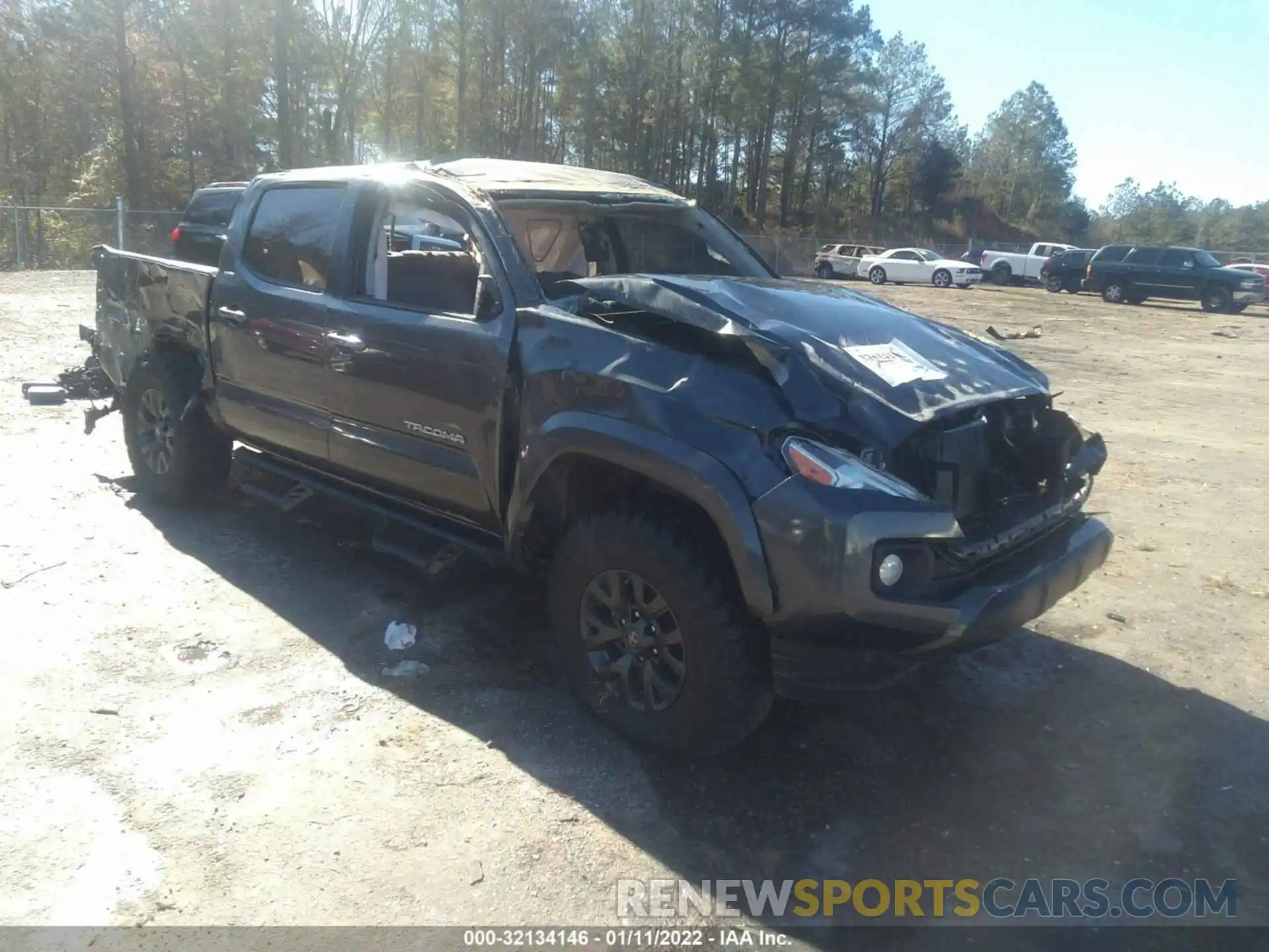 1 Photograph of a damaged car 3TMCZ5AN8LM344073 TOYOTA TACOMA 4WD 2020