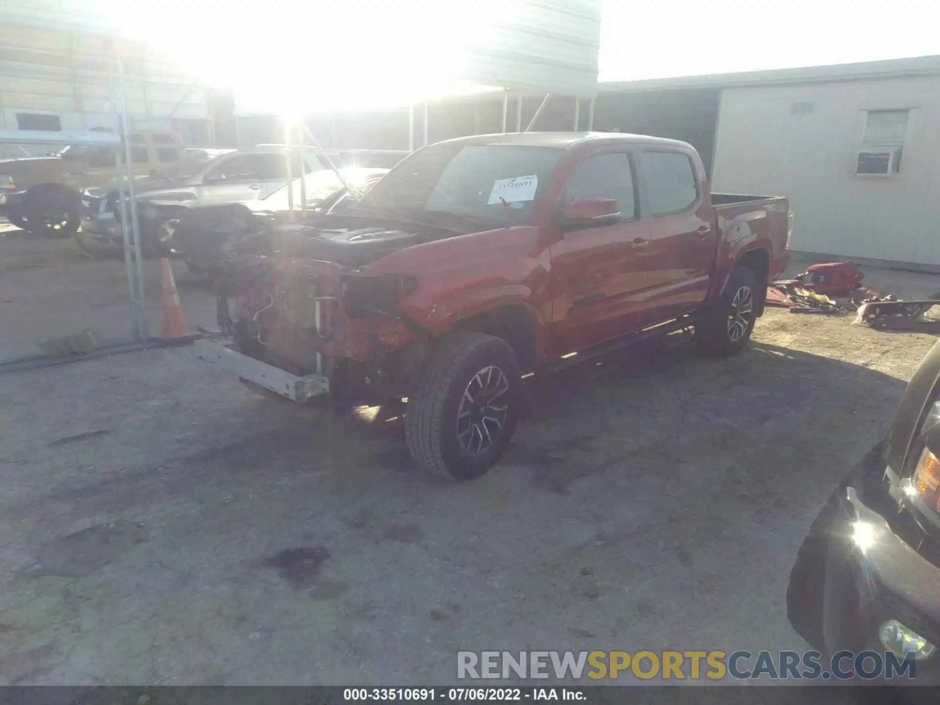 2 Photograph of a damaged car 3TMCZ5AN8LM344266 TOYOTA TACOMA 4WD 2020